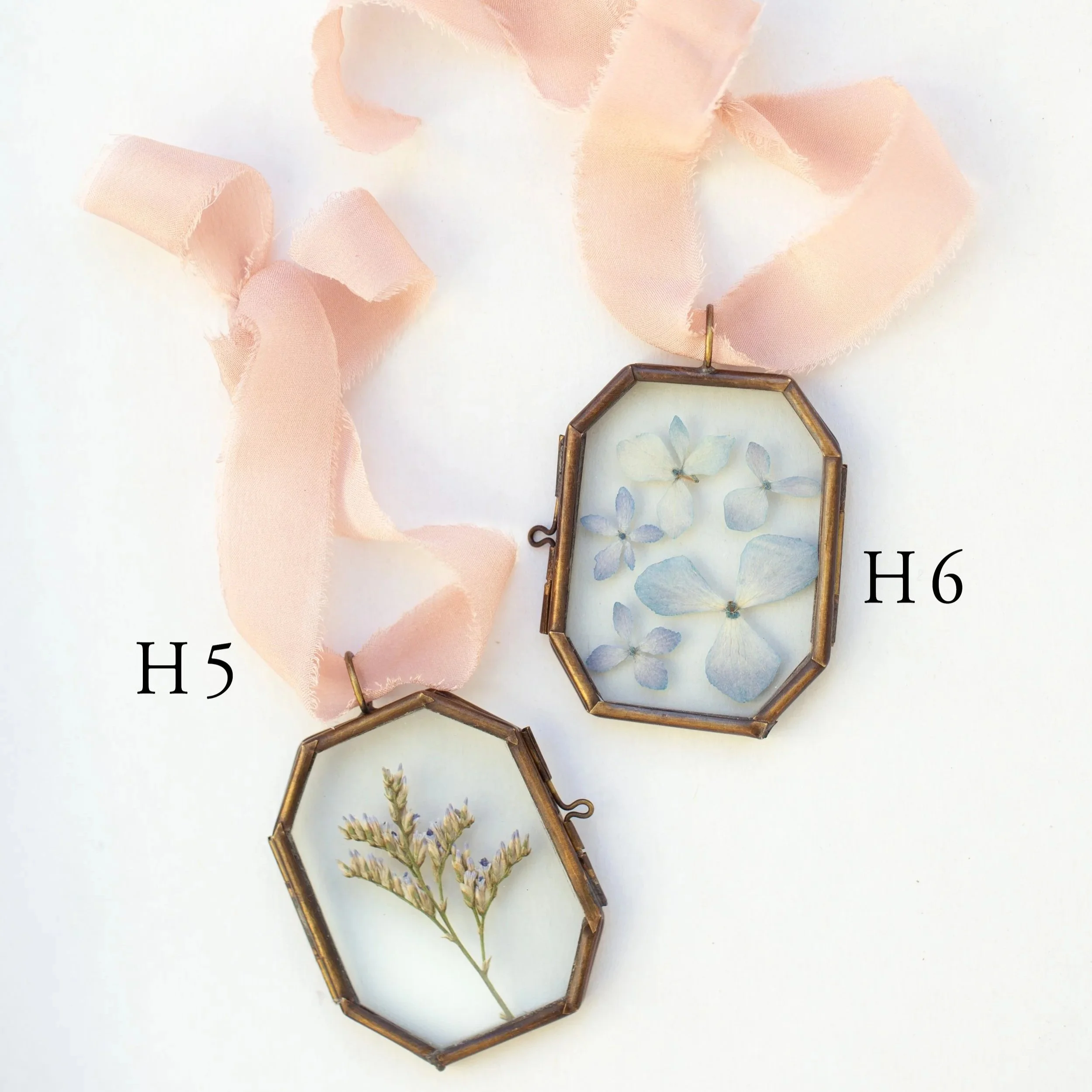 Vintage Glass Locket Ornament - Hazlewood Silk