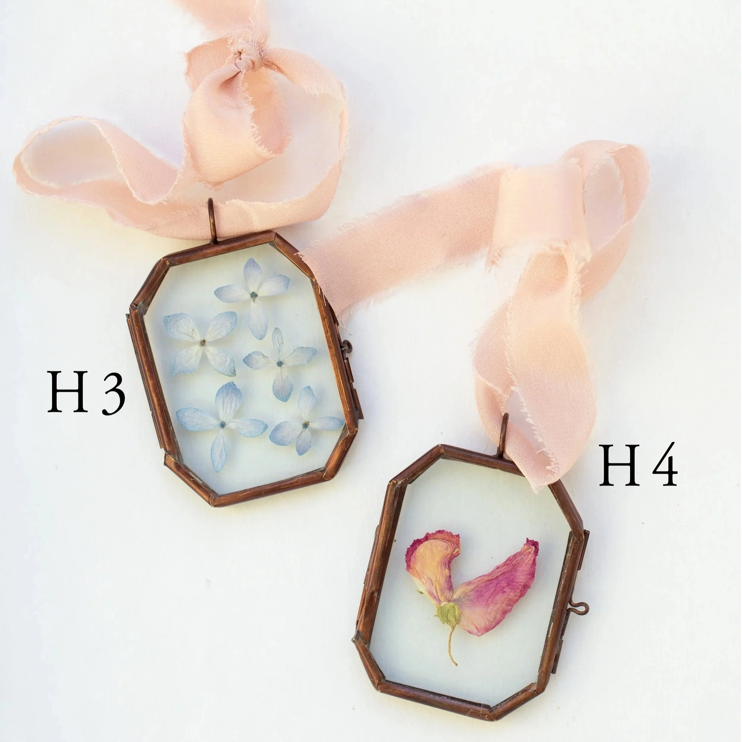 Vintage Glass Locket Ornament - Hazlewood Silk