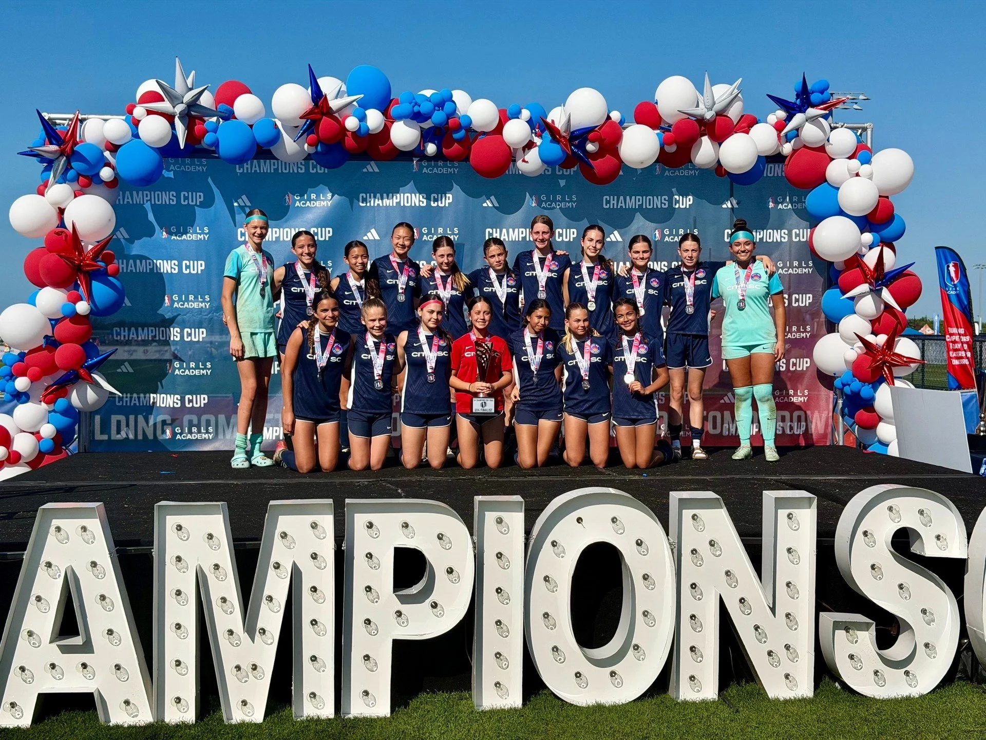 Huge congratulations to Gabi and the @ourcitysc U14 Girls on an incredible run to the Girls Academy Champions Cup Final in Florida last week! 🏆⚽