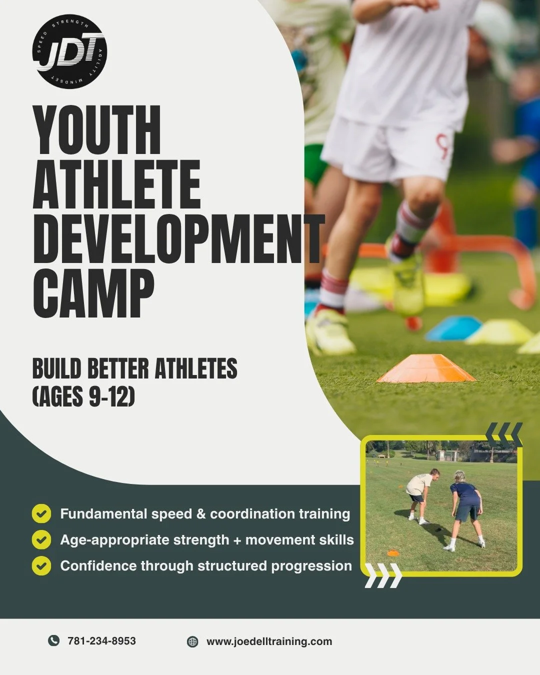 Our Summer Athlete Development Camp (Ages 9&ndash;12) is designed to give young athletes the foundation they actually need&mdash;speed, coordination, movement, and confidence.

This isn&rsquo;t random games or unstructured play. Every session is inte