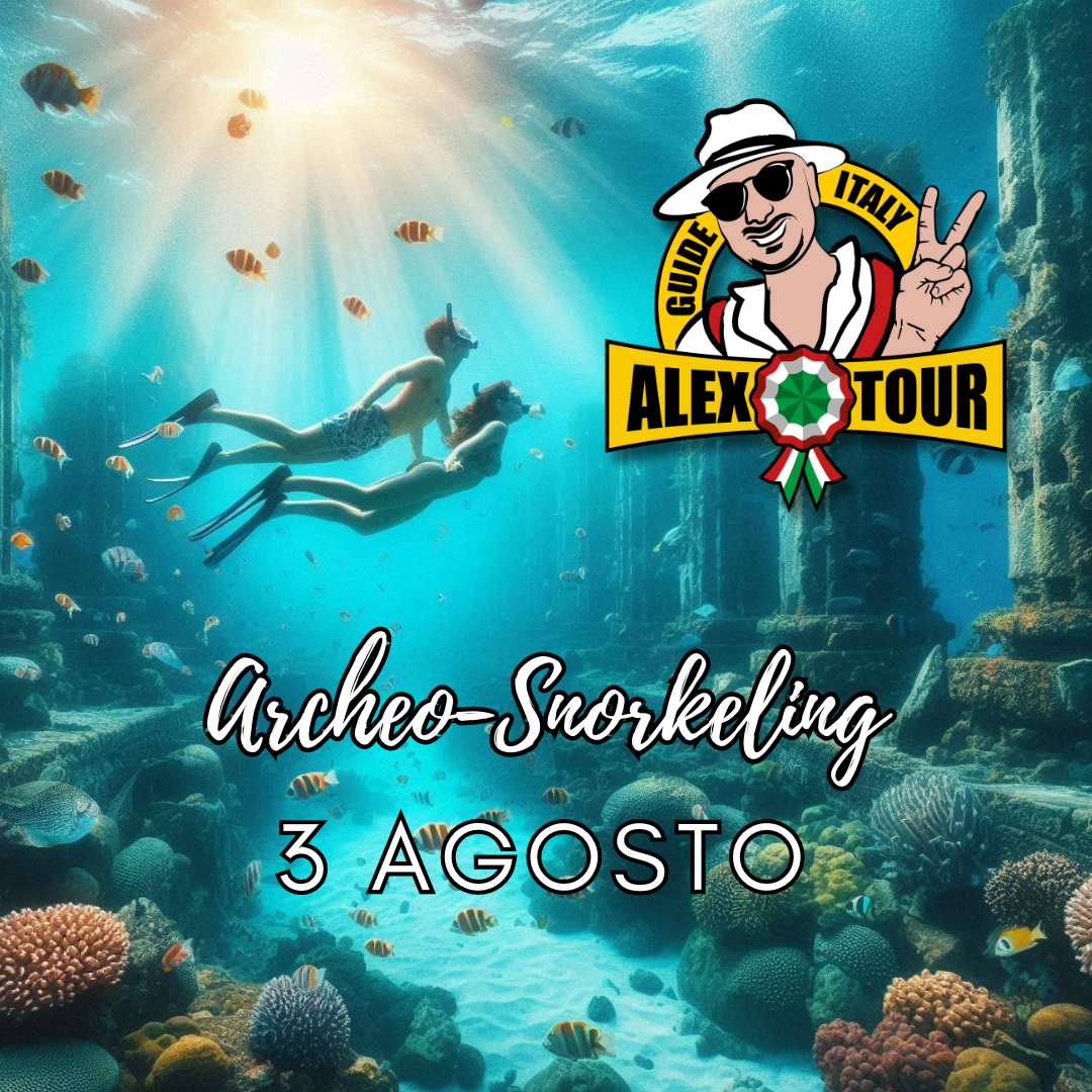 Due persone che fanno snorkeling nelle acque di un reef corallino, circondate da pesci colorati e cascate di luce solare.