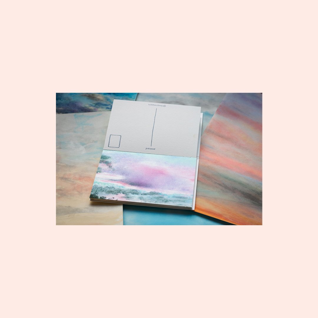 Illustrated scenic postcard from the set