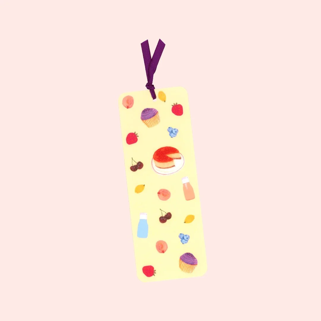 Tea Time Yellow Bookmark