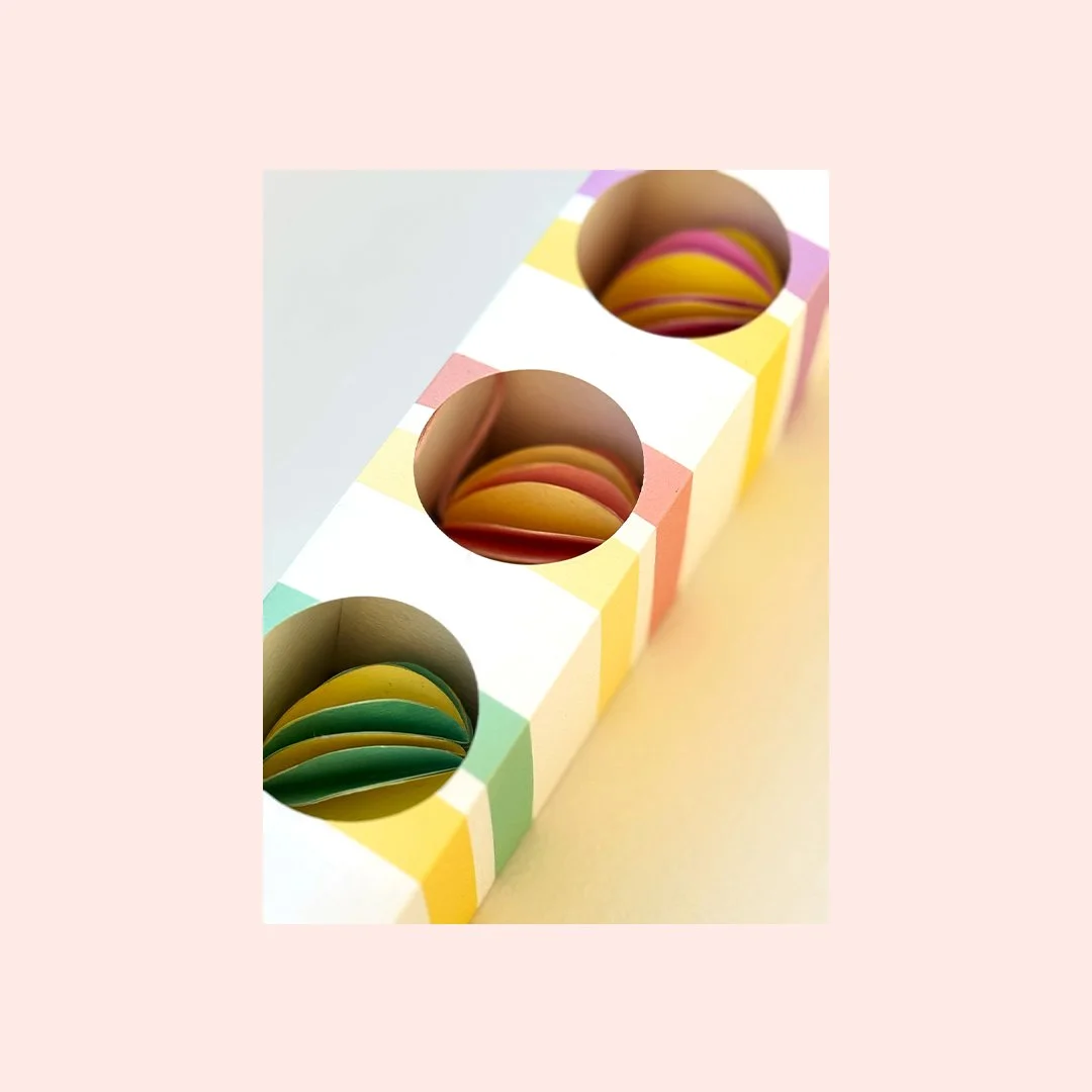 Easter paper decorations set close-up