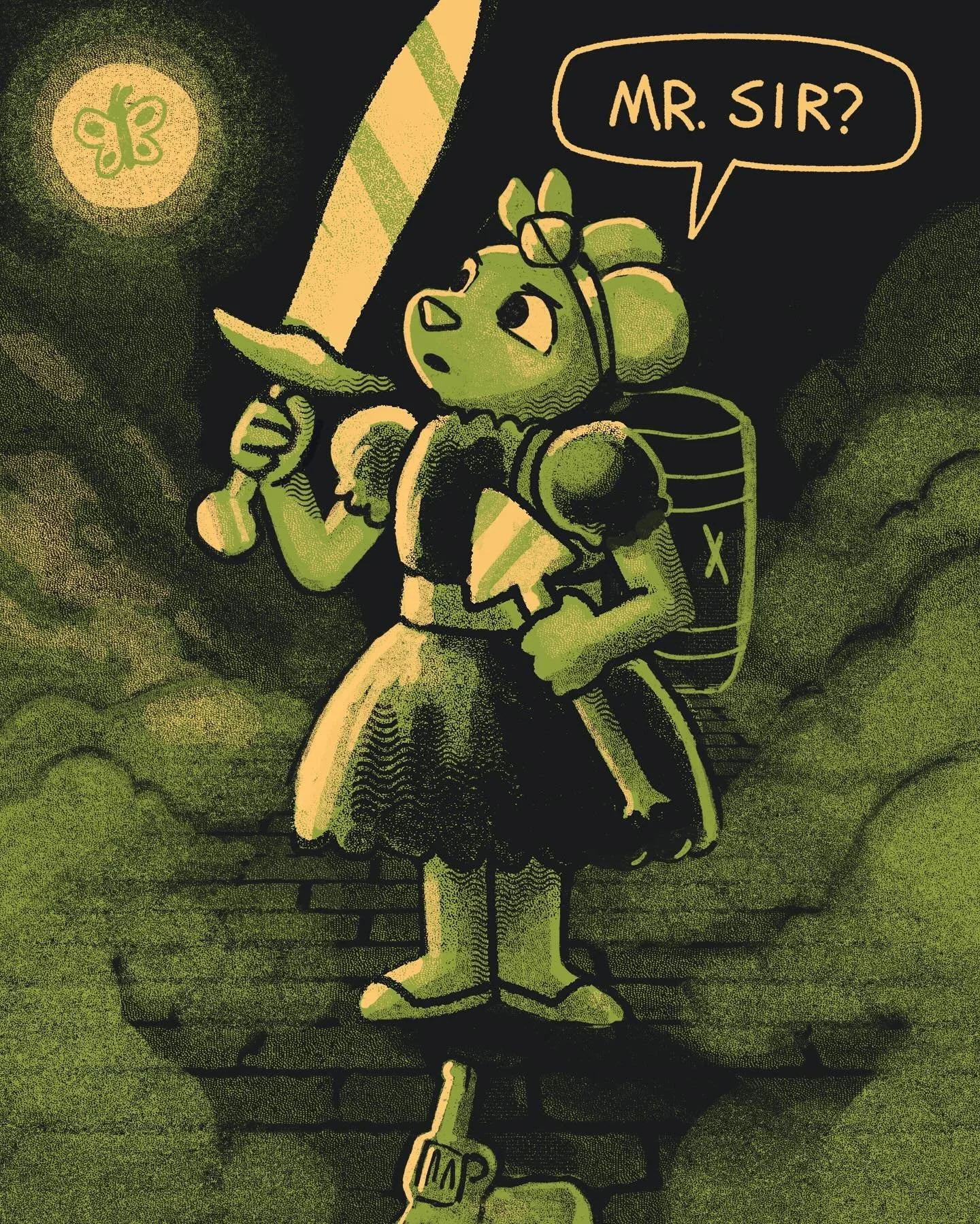 DS #65 &ldquo;Reflections&rdquo; Words and Art by @dungeonscroller_green #fantasy #illustration @truegrittexturesupply