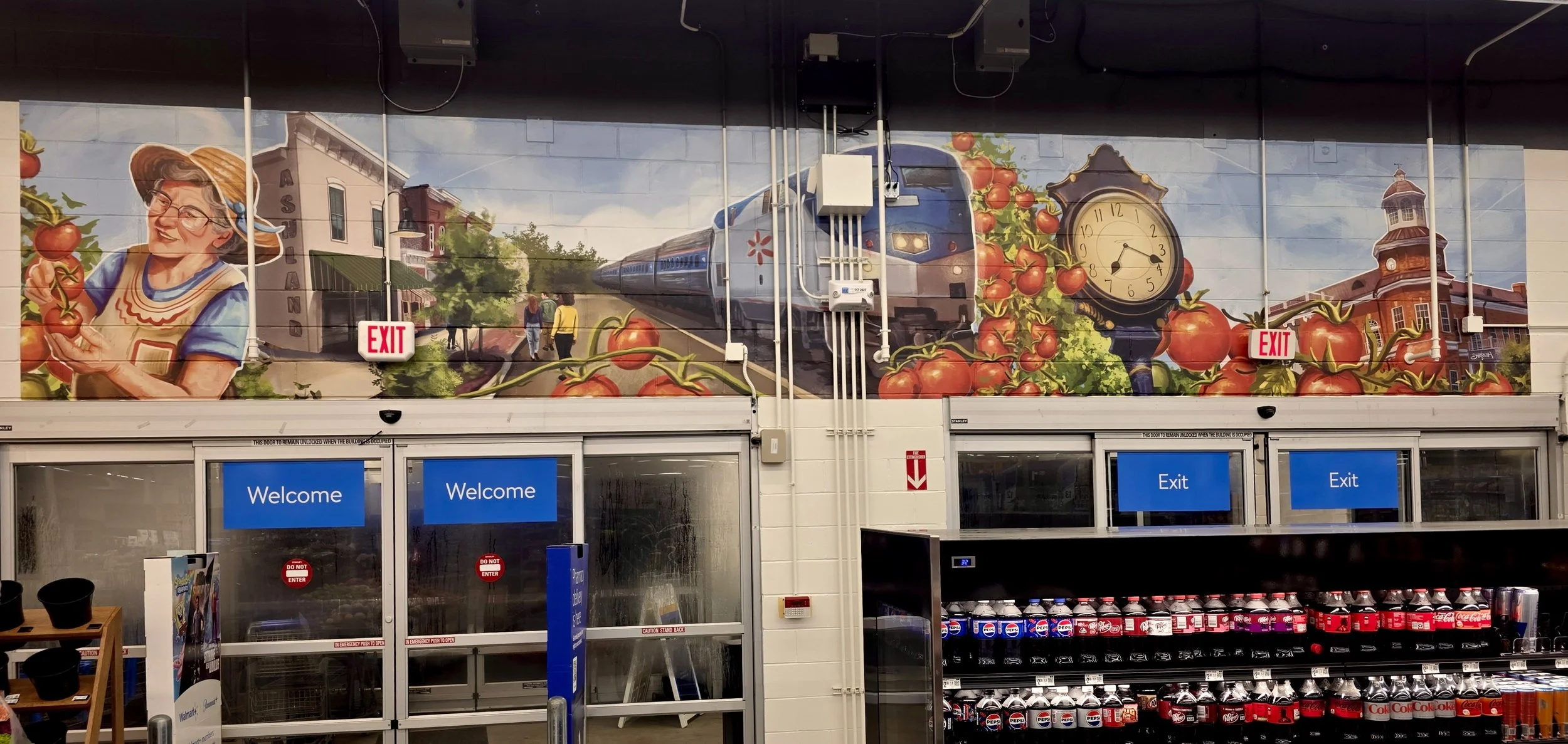 Ashland Walmart Mural (2025) Ashland, VA