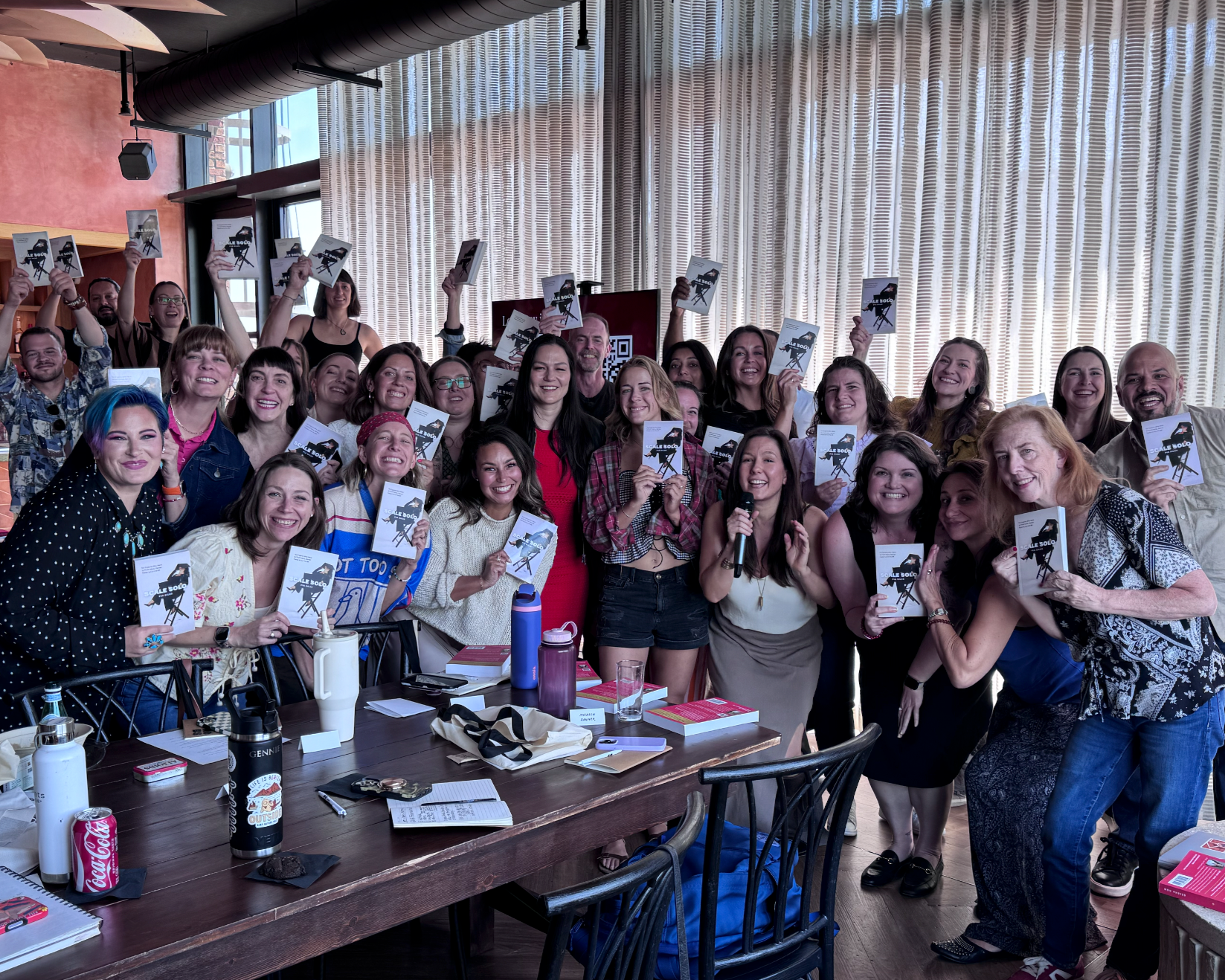 Photo of the No BS Mastery students and community at our June, 2026 retreat. The workshop was held at the Moxy Hotely in Brooklyn, NYC.