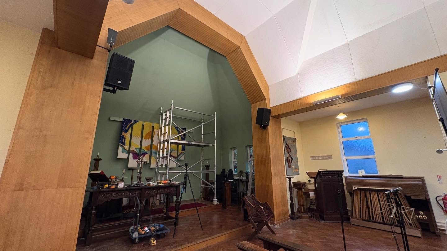 Final day tomorrow of Emmanuel&rsquo;s church PA upgrade, new desk, amp, speakers, radio mics! And fully new system.  #yamaha #sennheiser #yamahatf1 #yamahachr10 #powerdrive