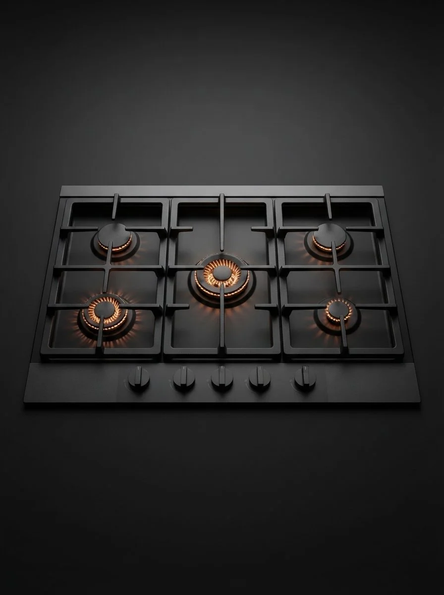 Five-burner gas cooktop, cooktop repair in Spokane