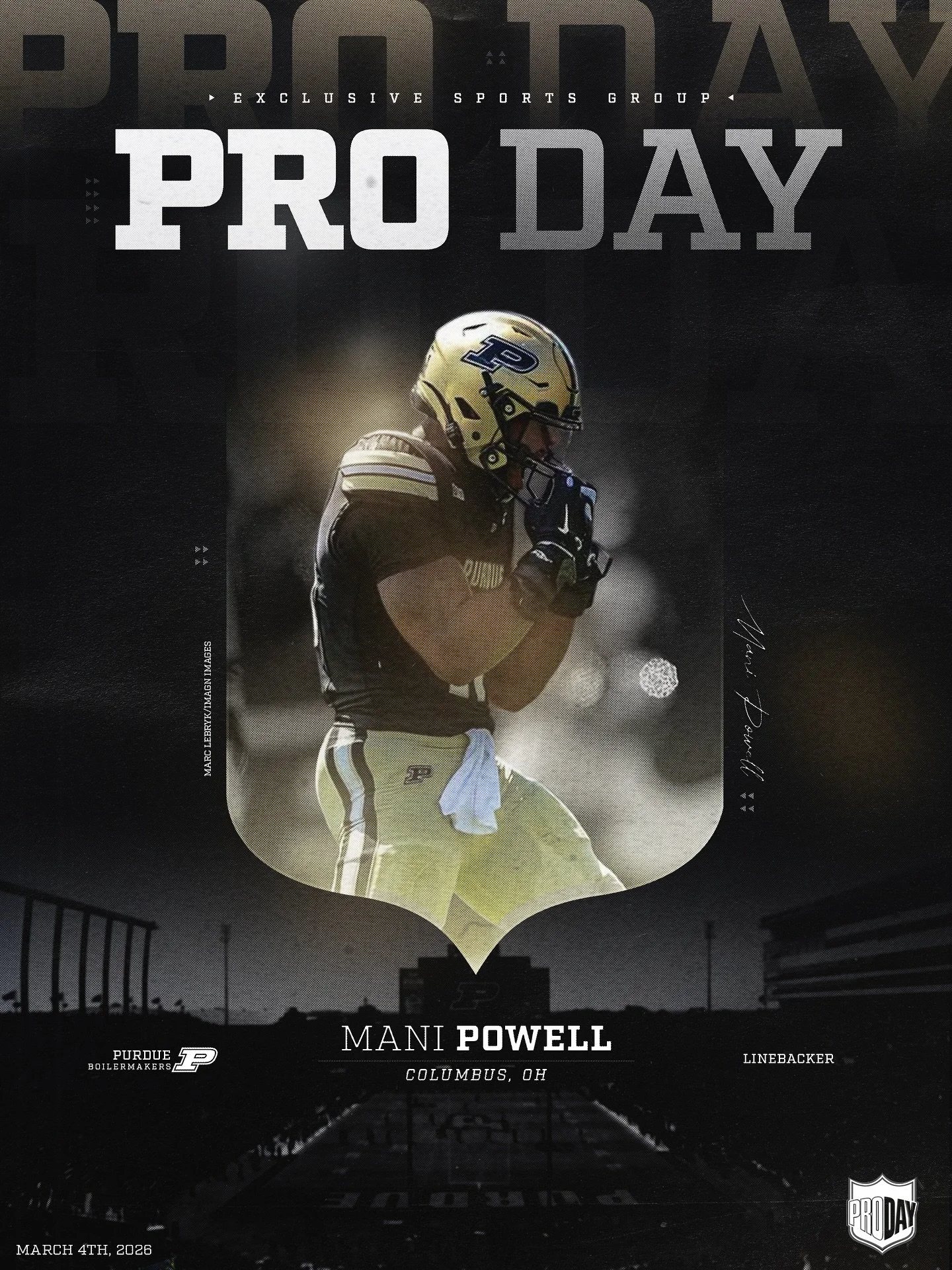 Good luck to our guy @mani.powell16 on his Pro Day today 💯 #BeExclusive