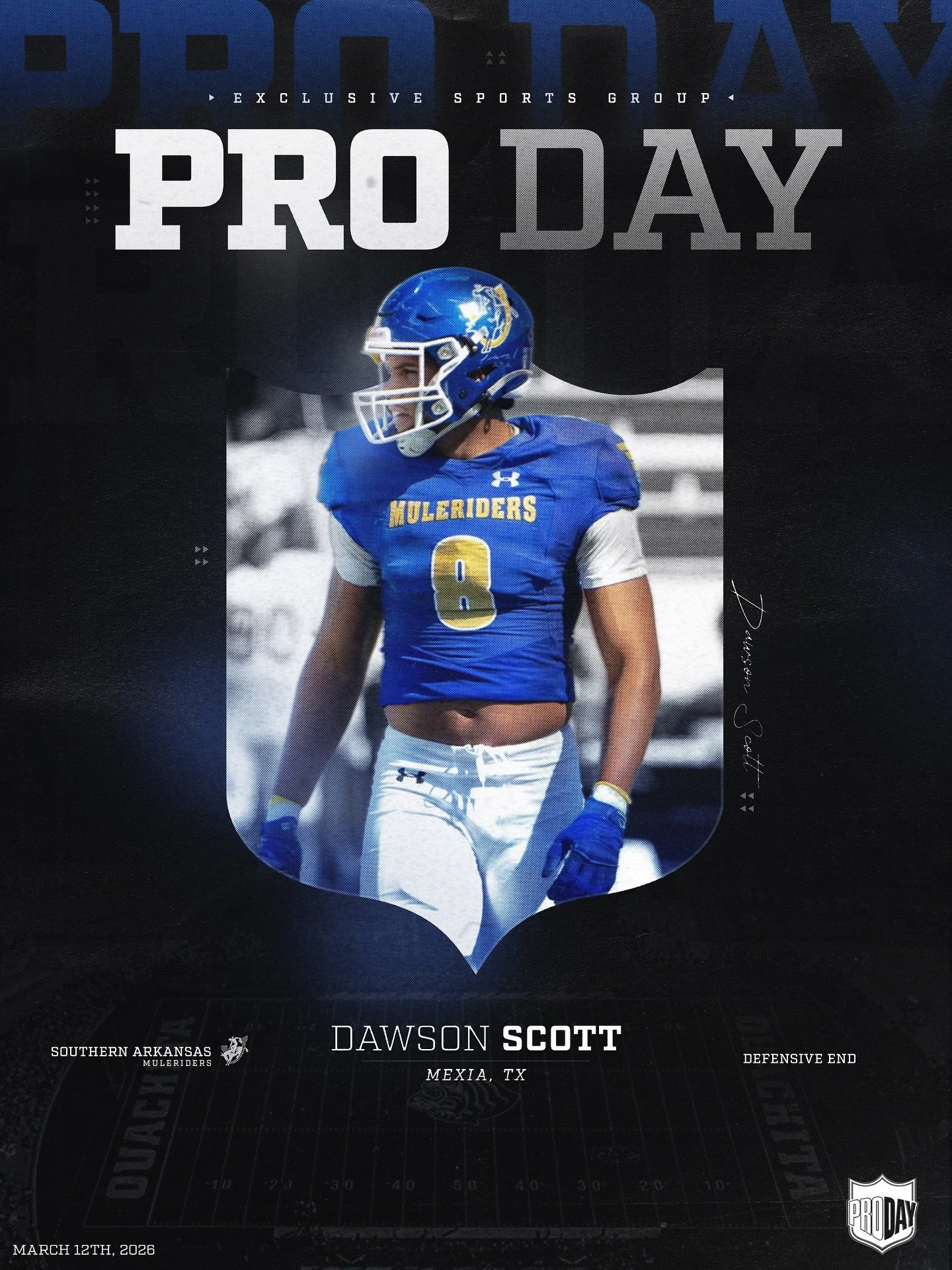 Good luck to our guy @da_boii43 on his Pro Day today! #BeExclusive