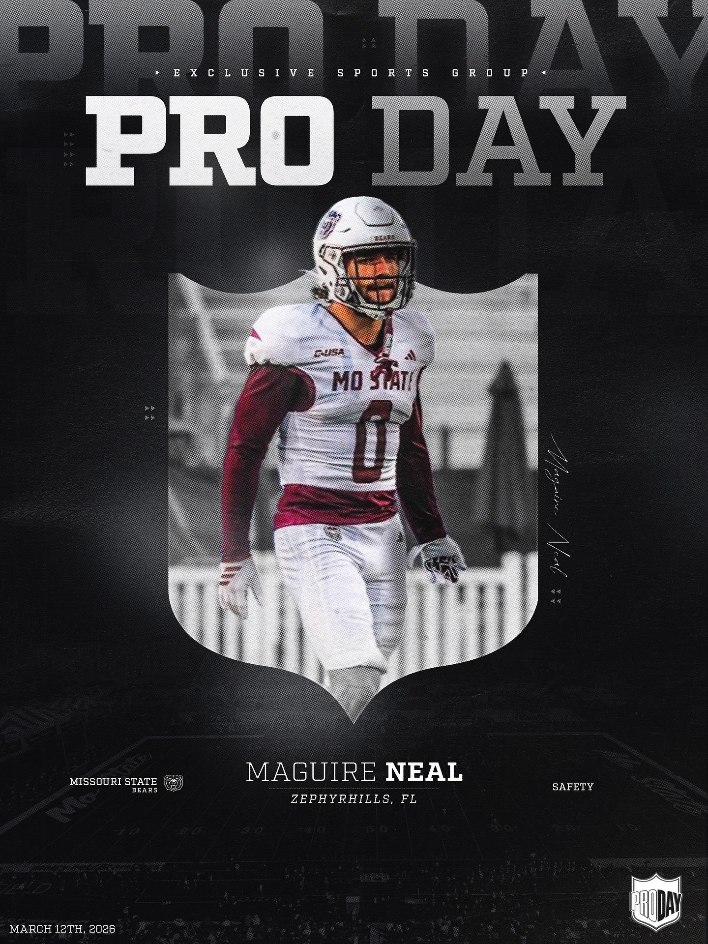 Good luck to our guy @maguireneal_13 on his Pro Day today 🔥 #BeExclusive