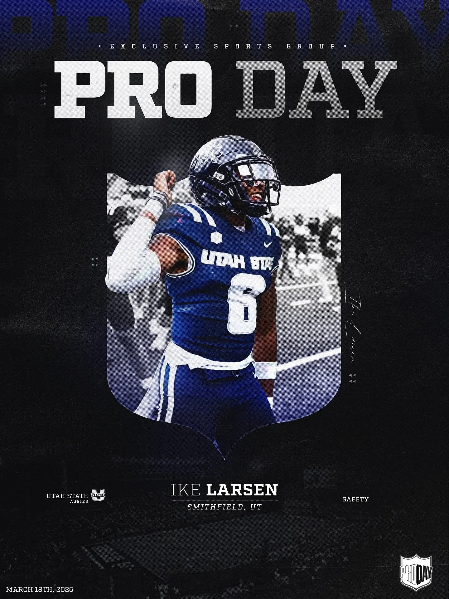 Good luck to our guy&nbsp;@ikelarsenofficial on his Pro Day today 🔥&nbsp;#BeExclusive