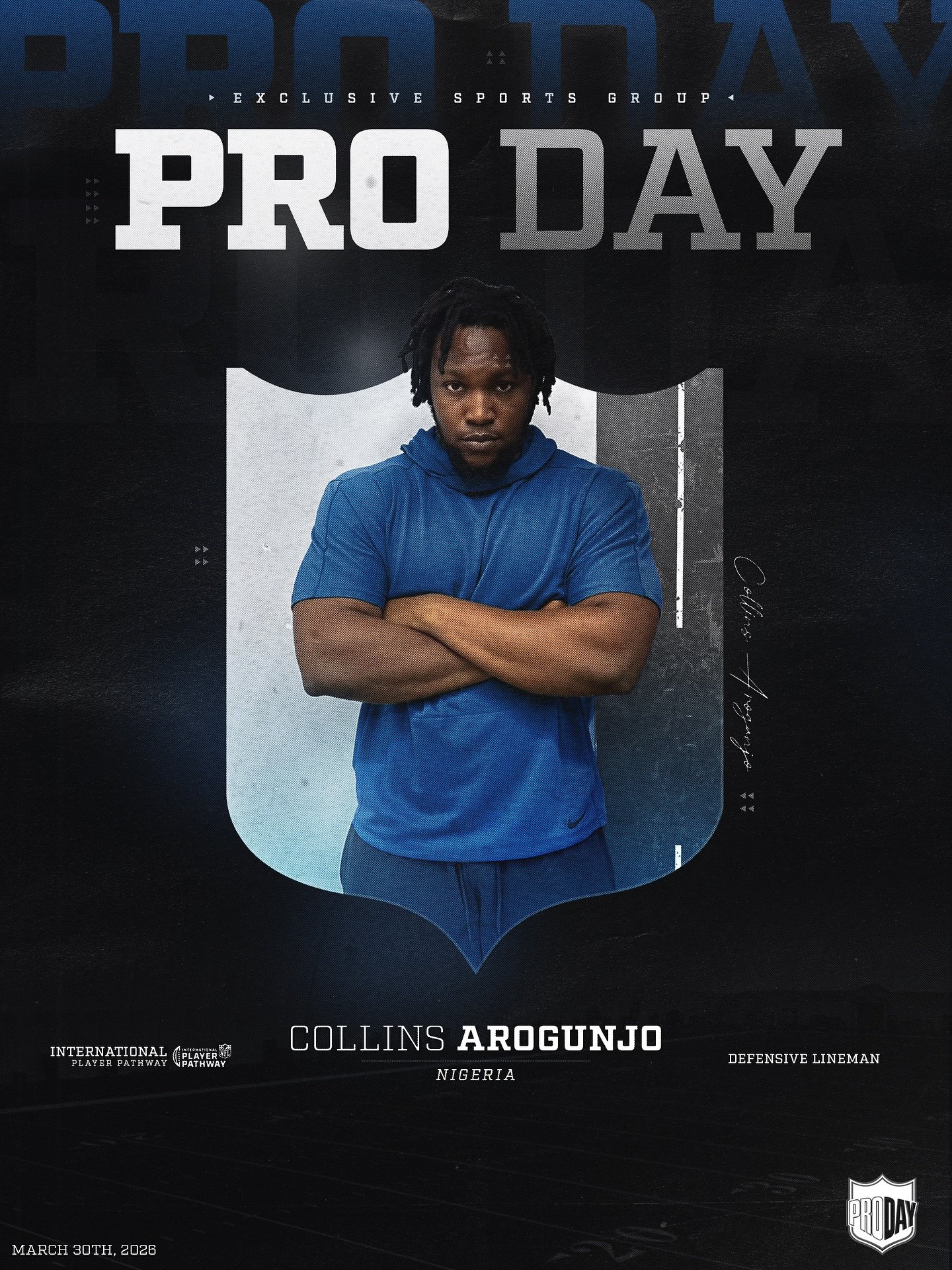 Good luck to our guy @folajaiye_ at the International Player Pathway Combine today 🔥 #BeExclusive