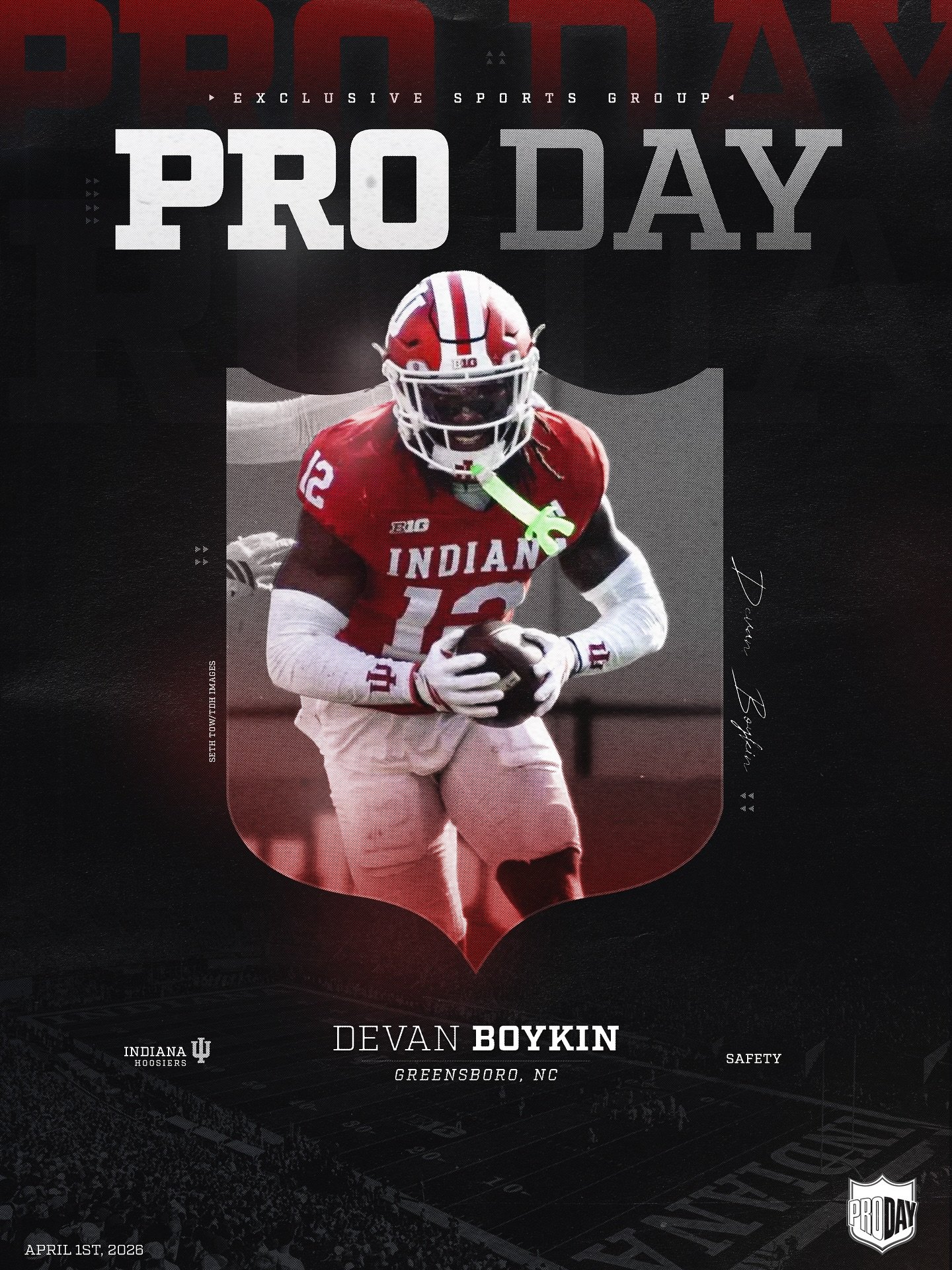 Good luck to our guy @dboyk_12 on his Pro Day today 🔥 #BeExclusive