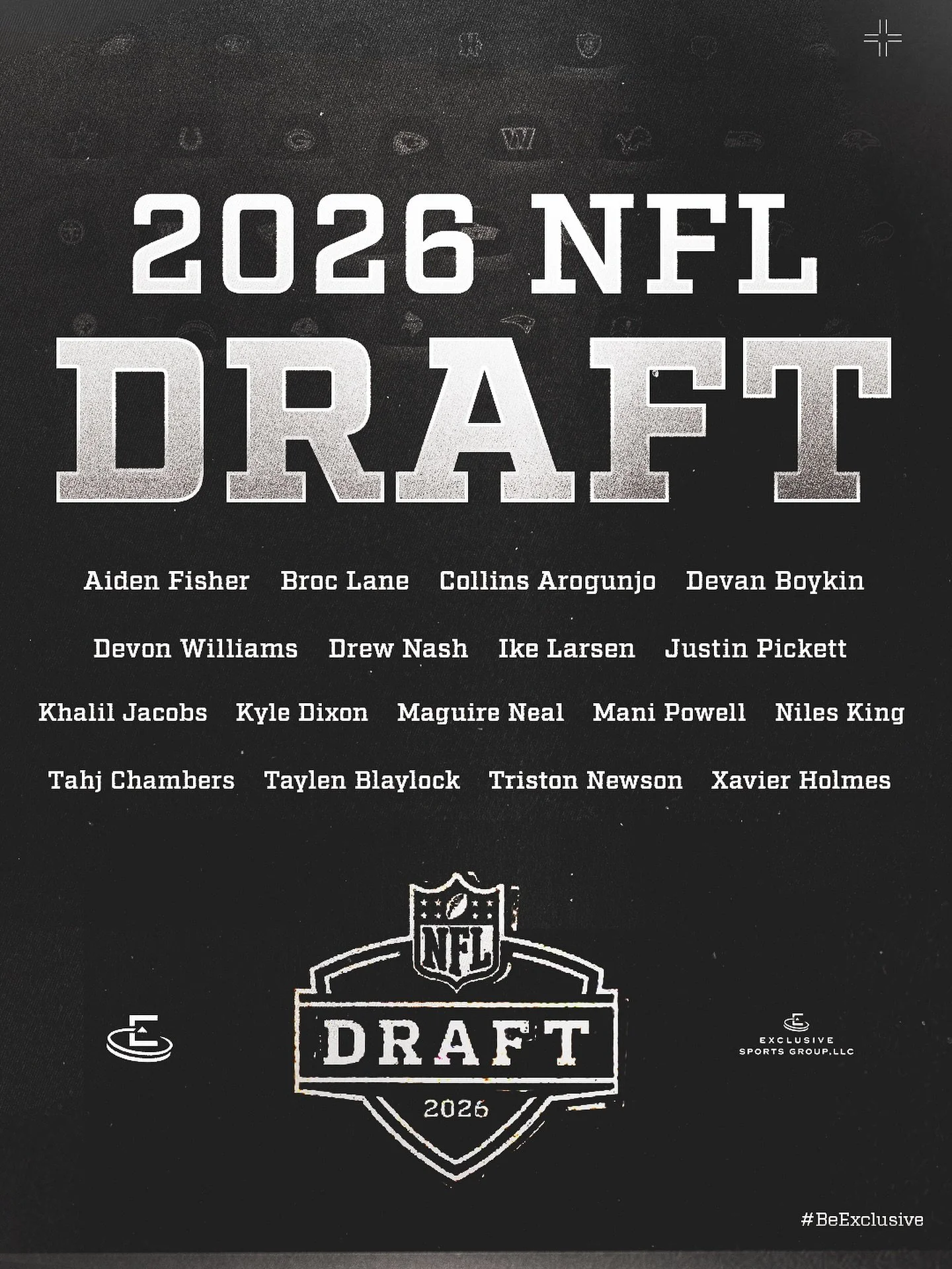⌛️Best of luck to our guys as the 2026 NFL Draft officially kicks off