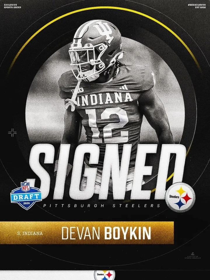Congratulations to our guy Devan Boykin on signing with the Pittsburgh Steelers ✍️ #BeExclusive &bull; @dboyk_12