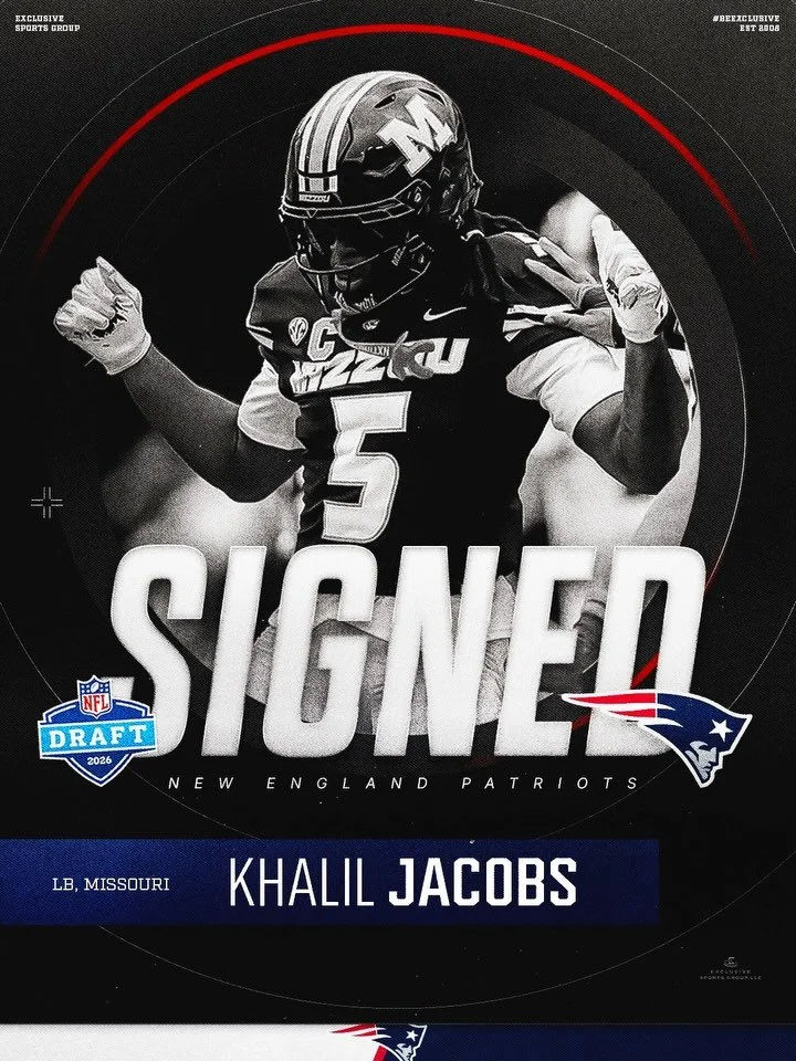 Congratulations to our guy Khalil Jacobs on signing with the New England Patriots ✍️ #BeExclusive &bull; @khaliljacobs