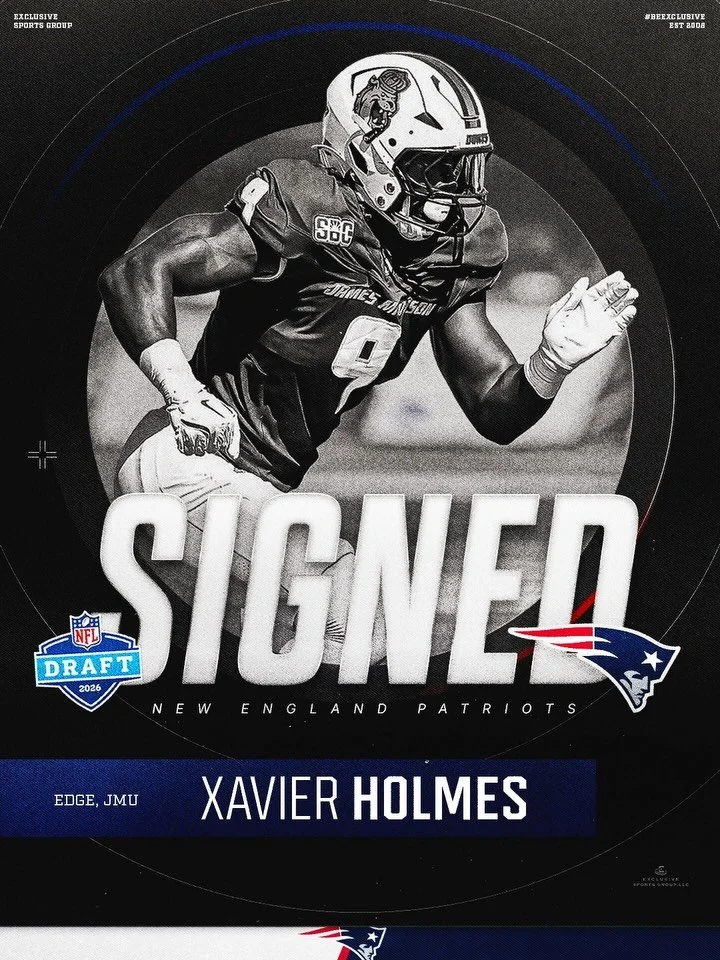 Congratulations to our guy @xavier.holmes2 on signing with the New England Patriots 🔥 #BeExclusive