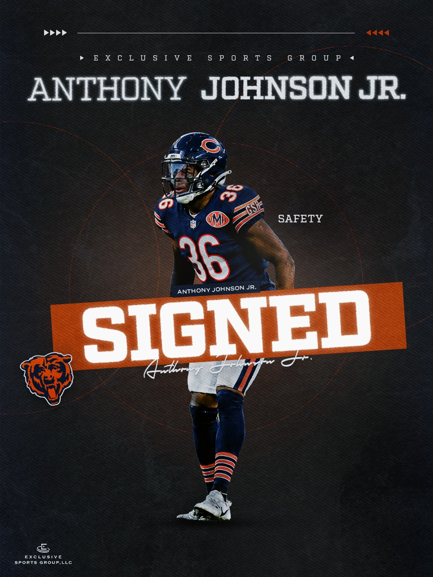 Congratulations to our guy Anthony Johnson Jr on signing with the Chicago Bears 🔥 #BeExclusive