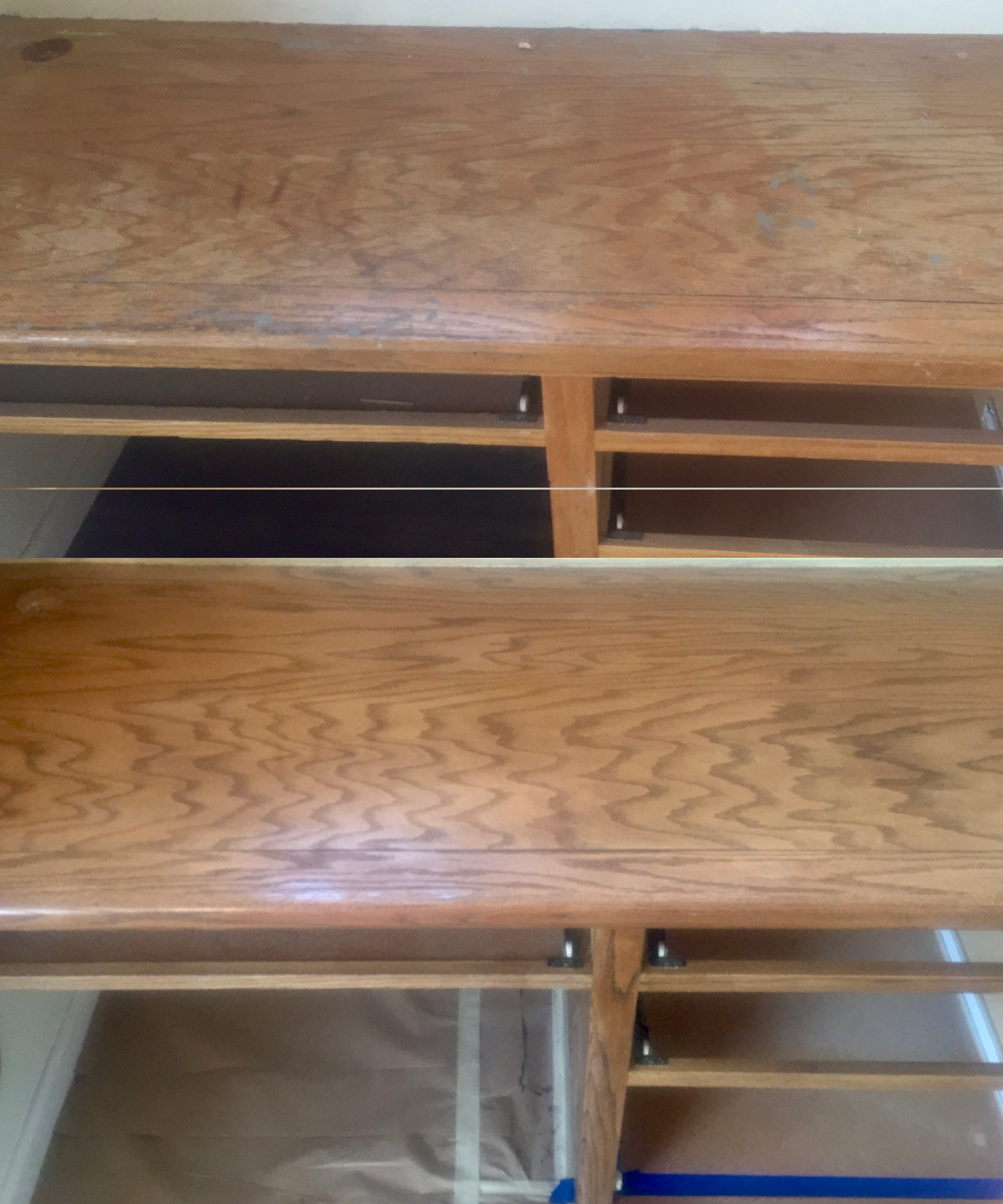 Empty wooden bookshelf with multiple shelves, not filled with items.