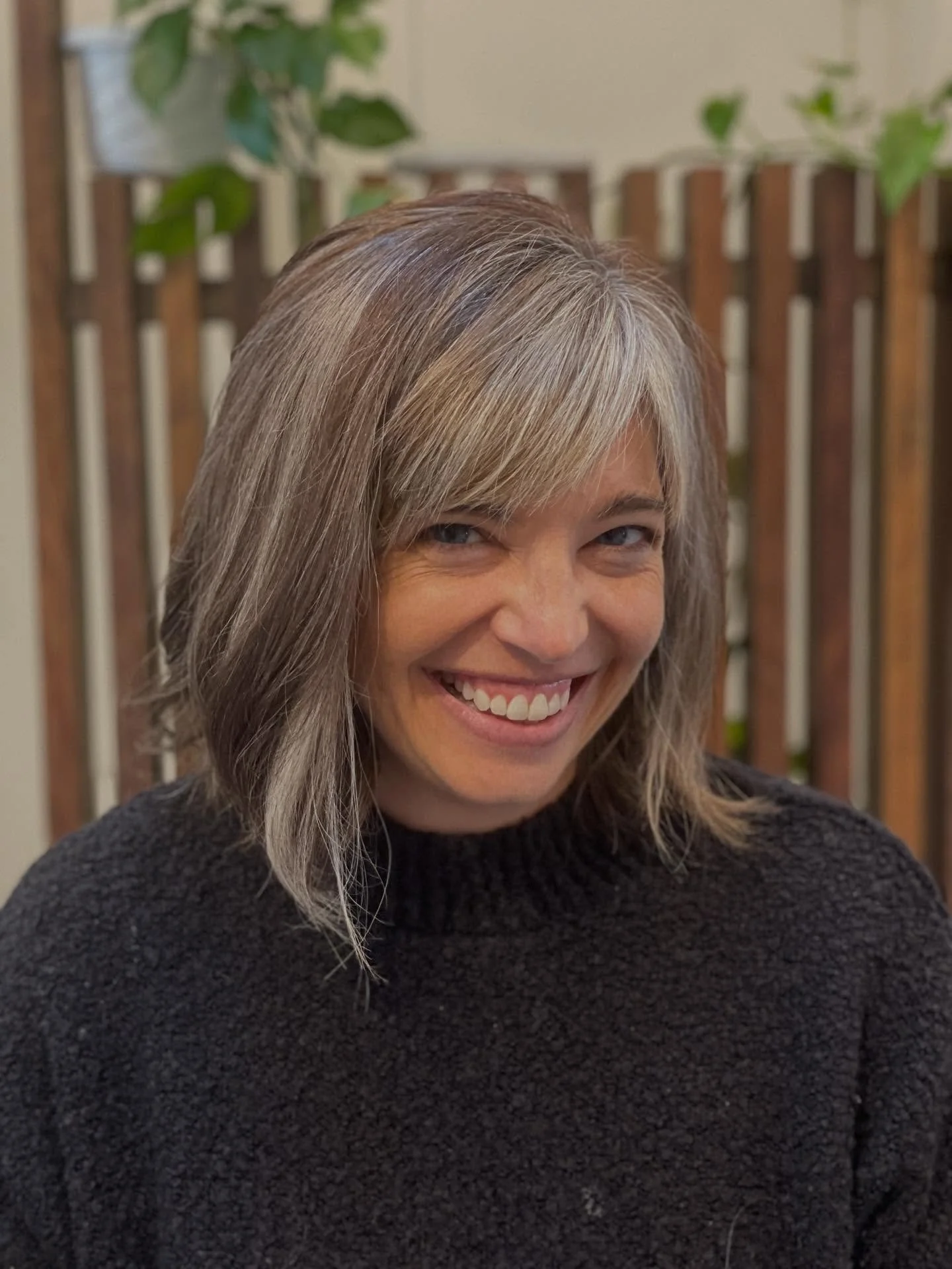 Silver fox! We added some hazelnut ribbons for dimension