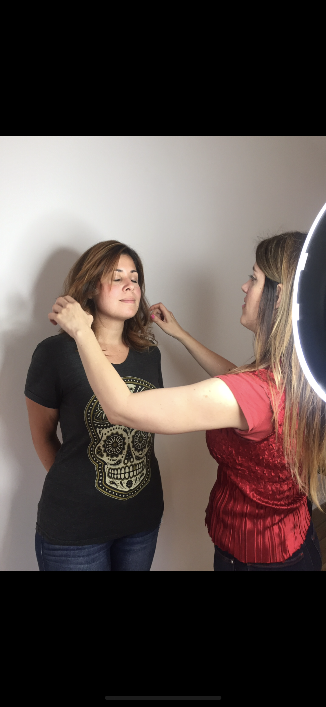 Christine doing her styling!