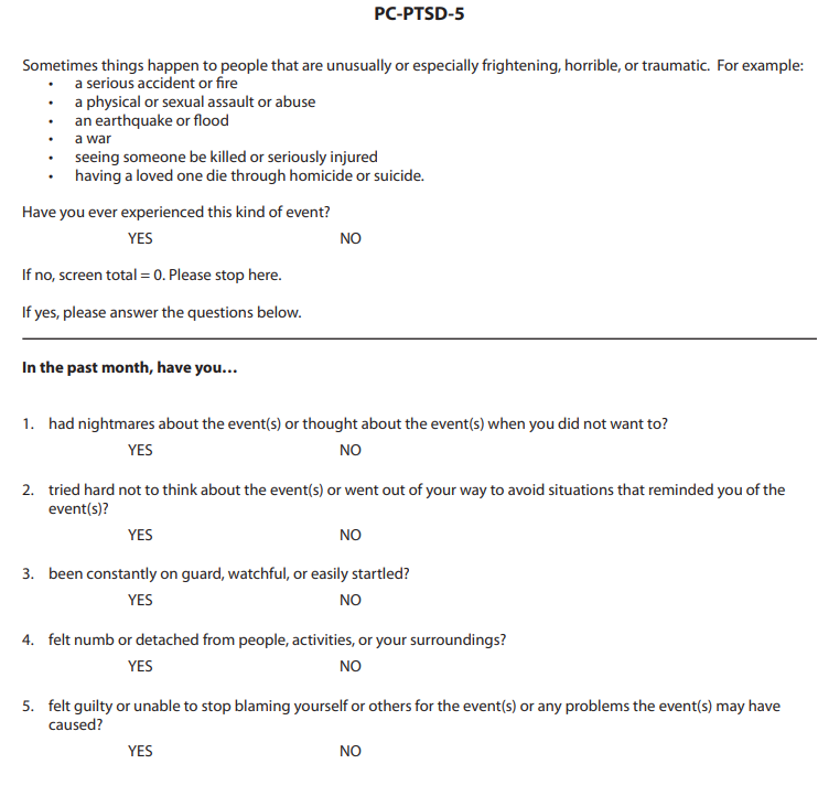PCL-5 Screening