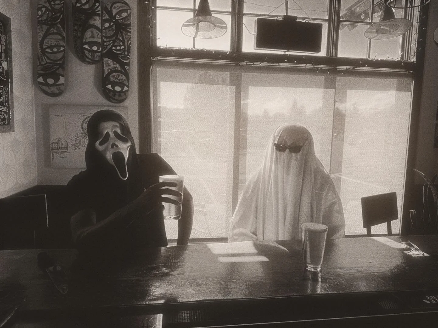 Cheers to the weekend! Have a beer with us, you never know who&rsquo;s floating-we mean sitting- at our bar! 🍻