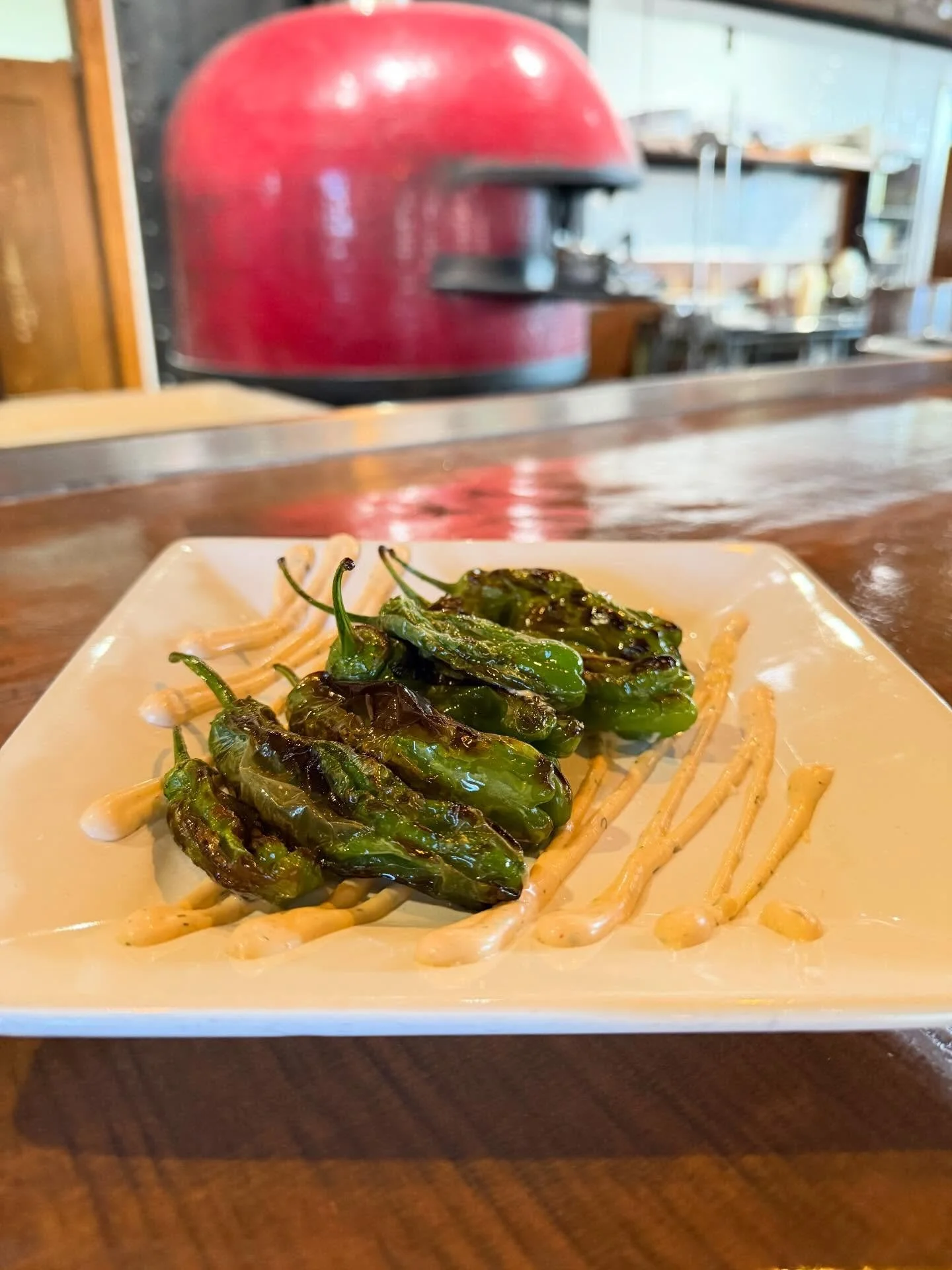 Blistered Shishitos. Get &lsquo;em while you can. 🌶️