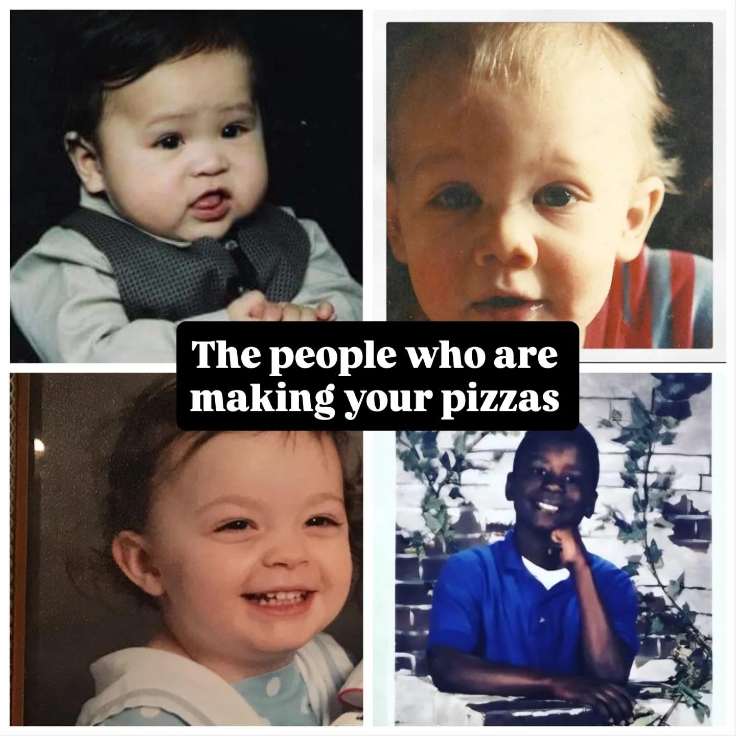 The sweet faces of our pizza chefs!