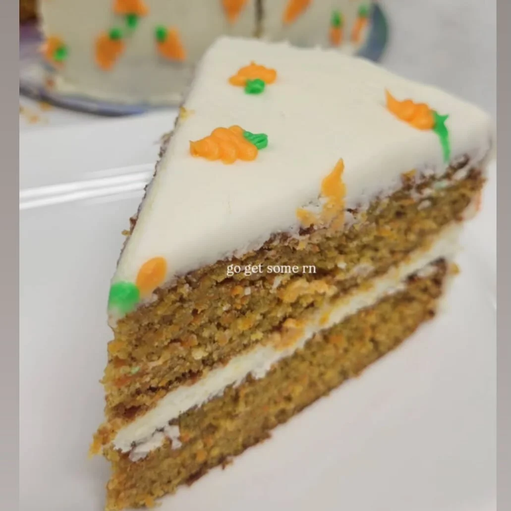 Happy Easter! Come eat carrot cake! 🥕 Open until 8pm!