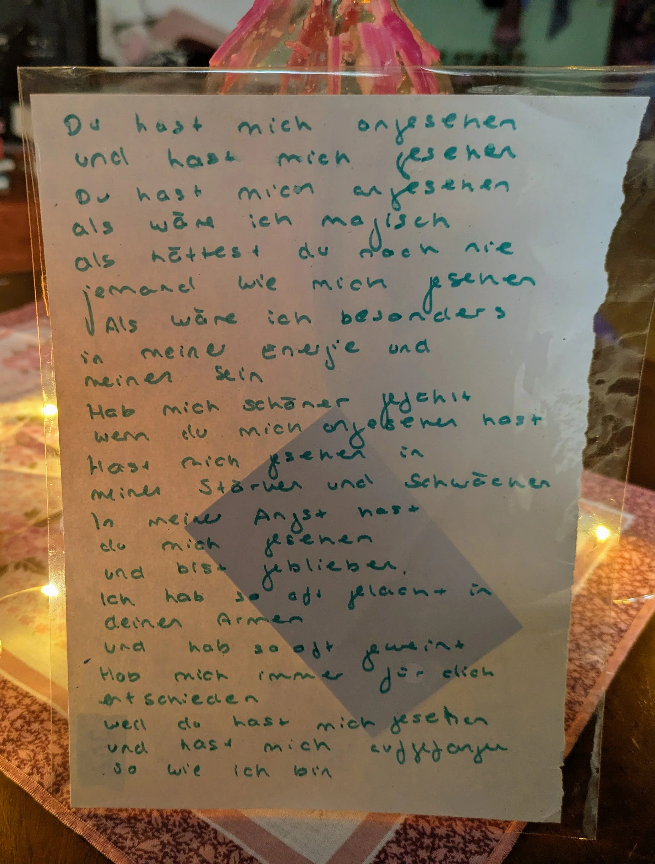 Du hast mich gesehen - Poesie