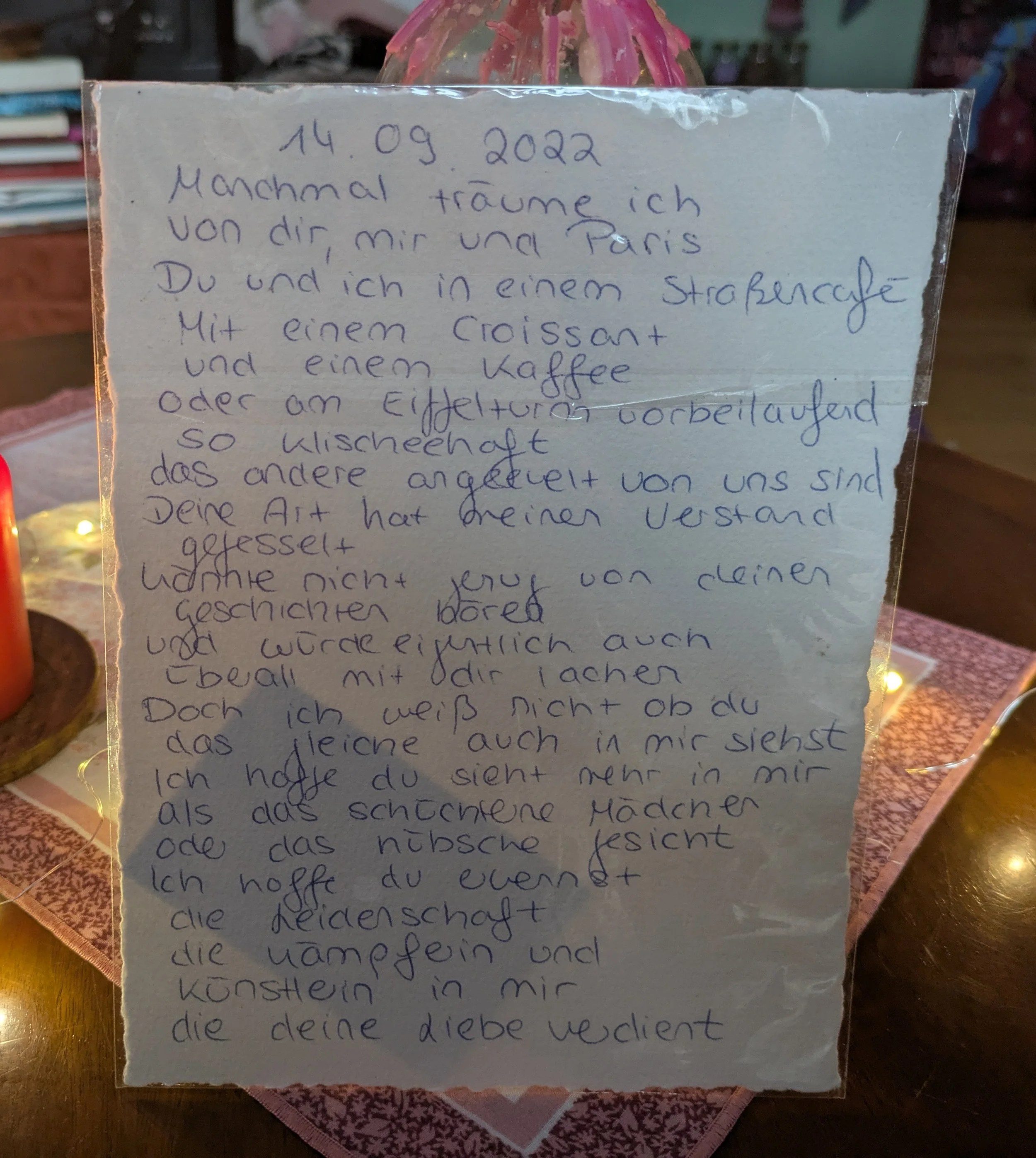 Manchmal träume ich von Paris - Poesie