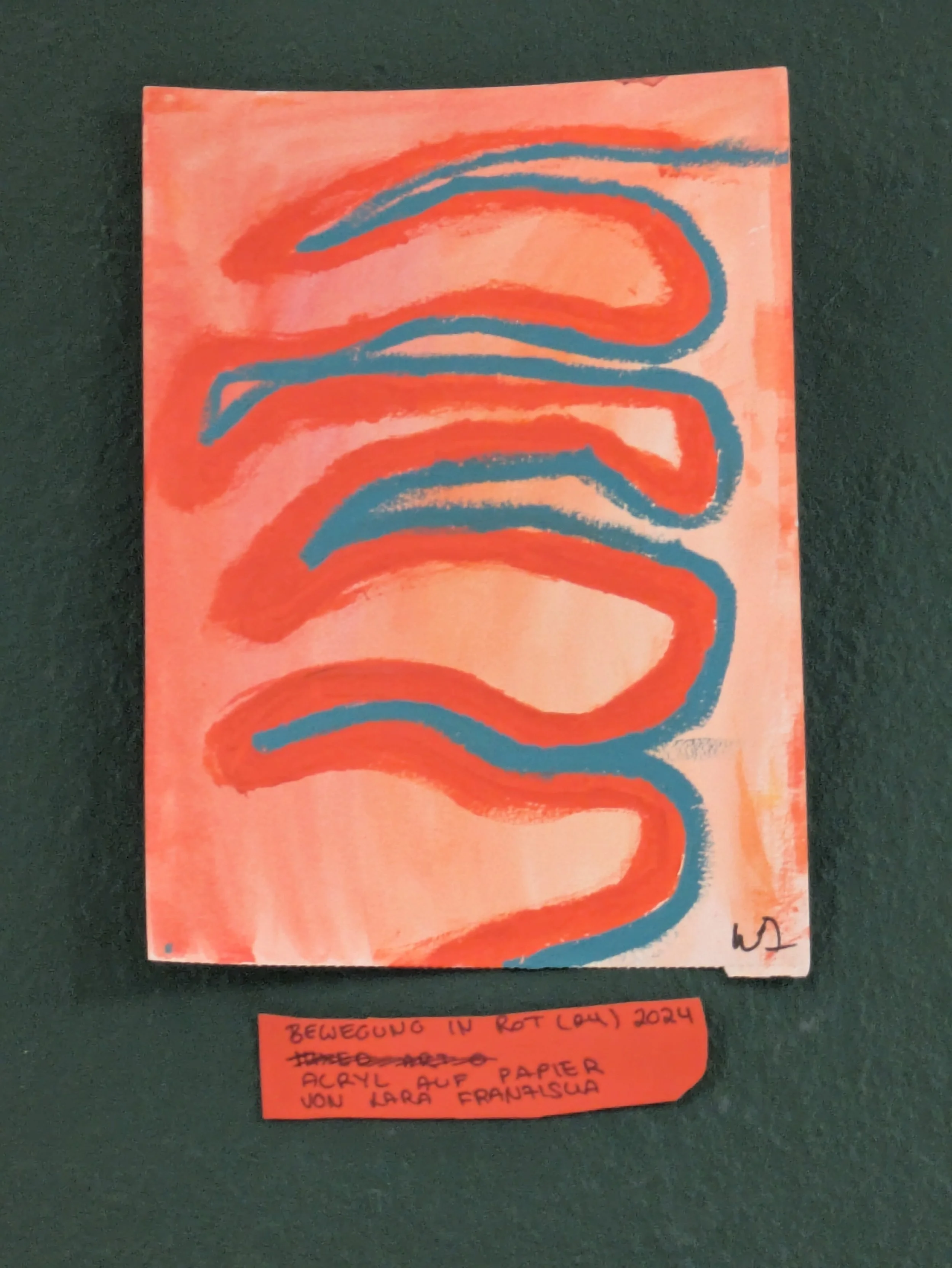 Bewegung in Rot - A4 Original