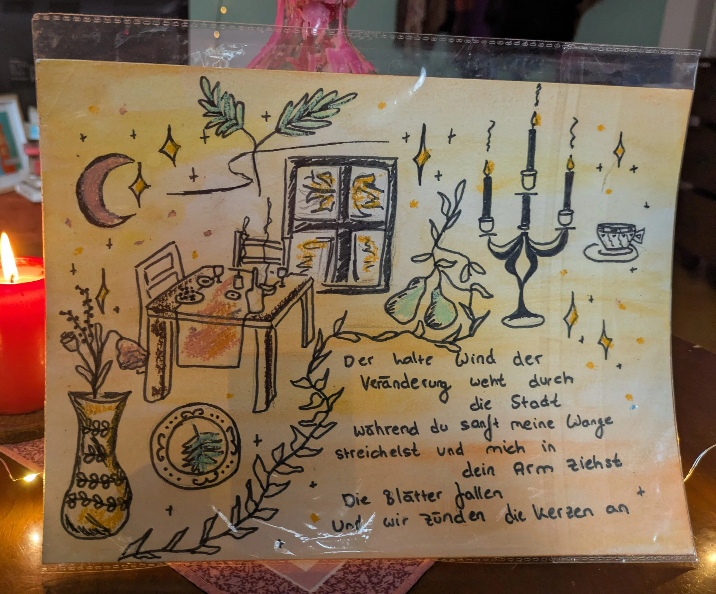 Kalter Wind, warme Hände - A4 Original