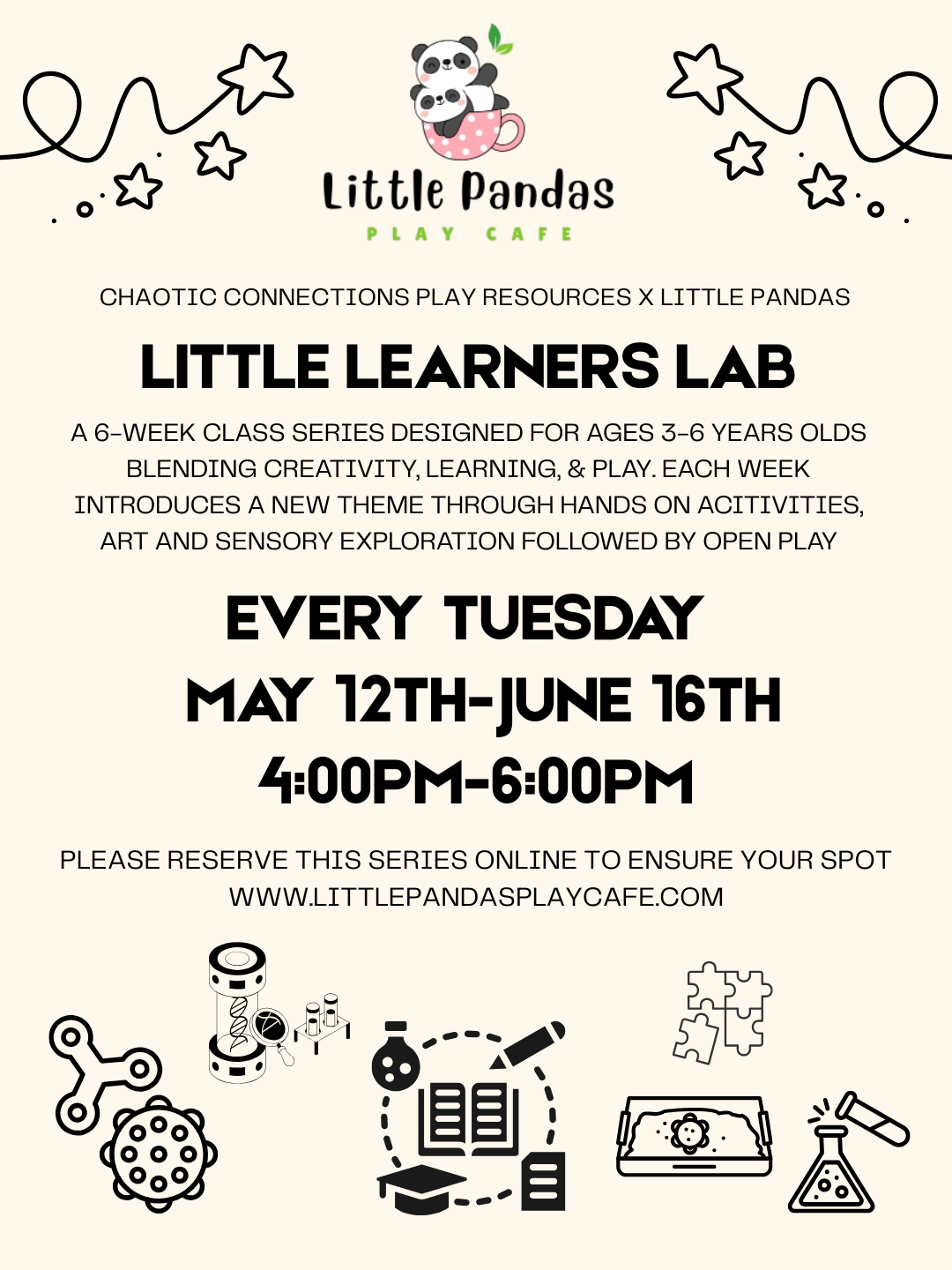 Little Learners Lab with chaotic connections play resources