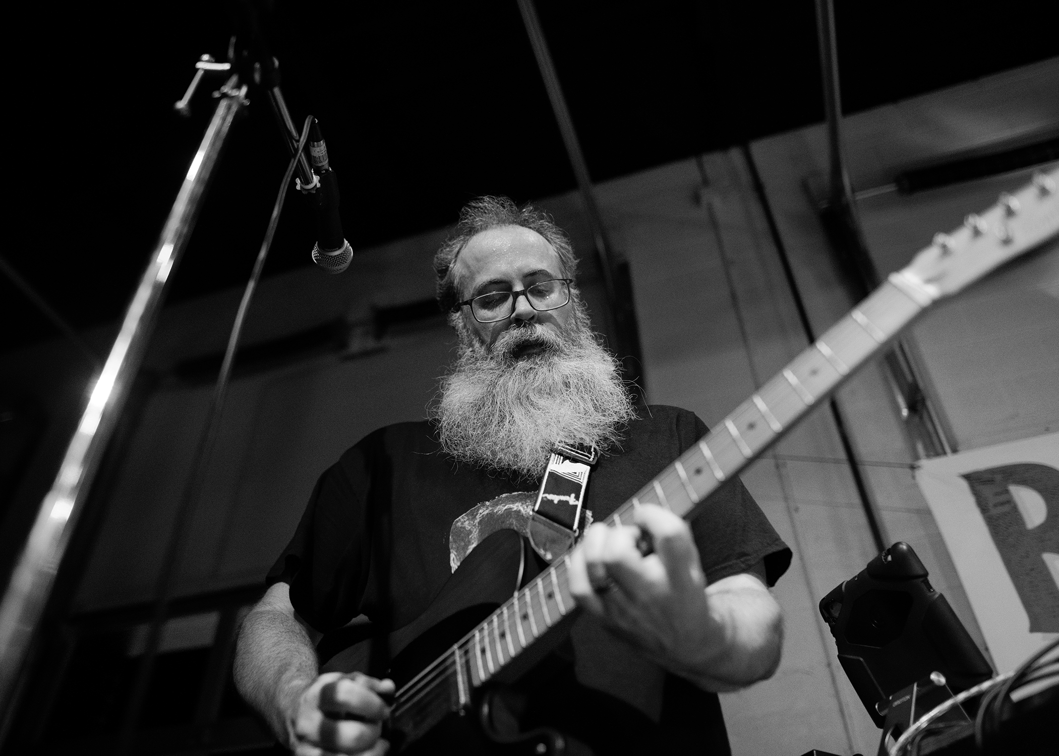 Chris Blose on guitar and backing vocals