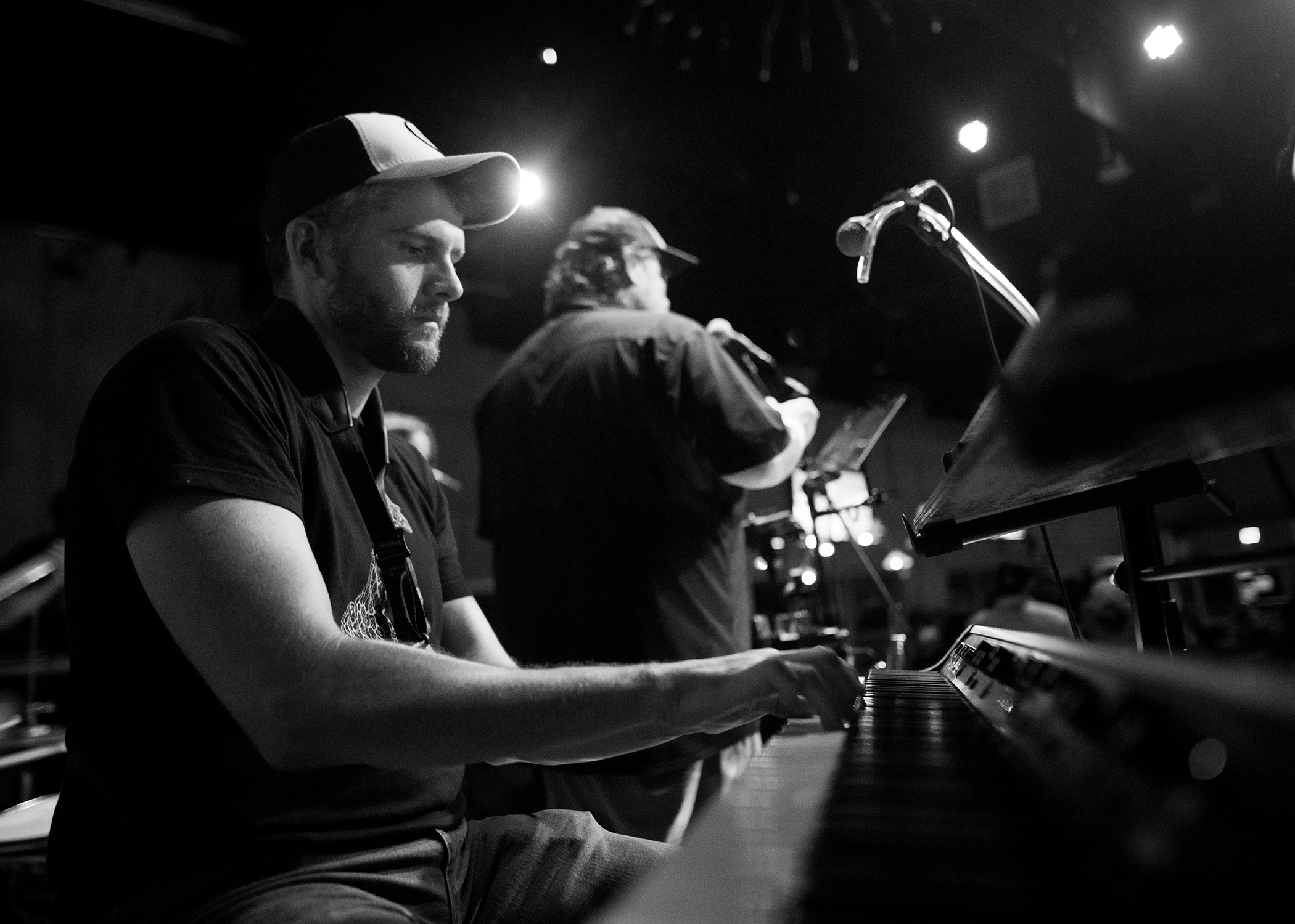 Adam Stephens on saxophone and keys