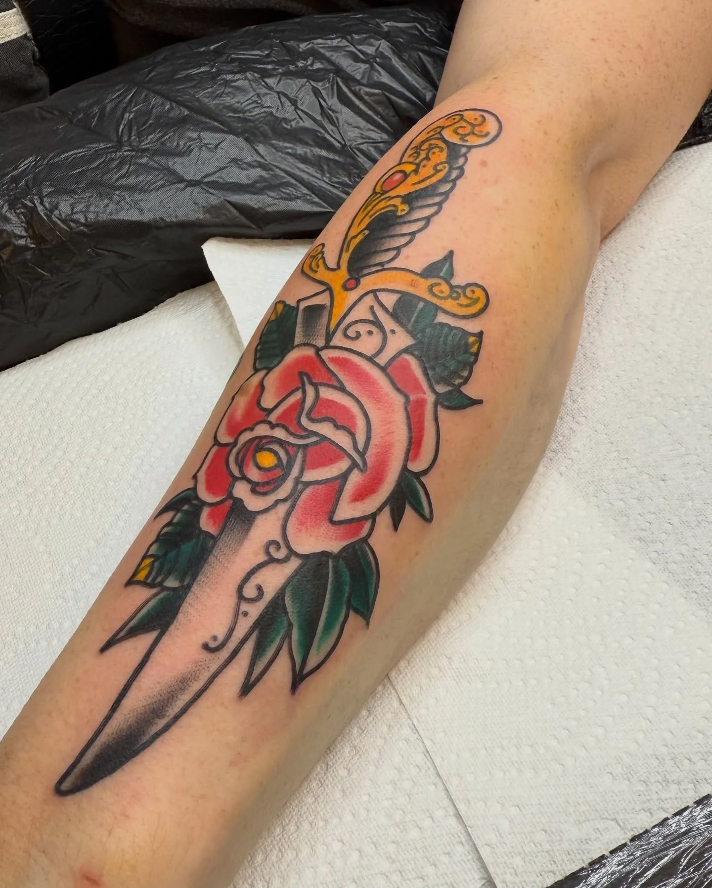 The classic rose and dagger with its own personality