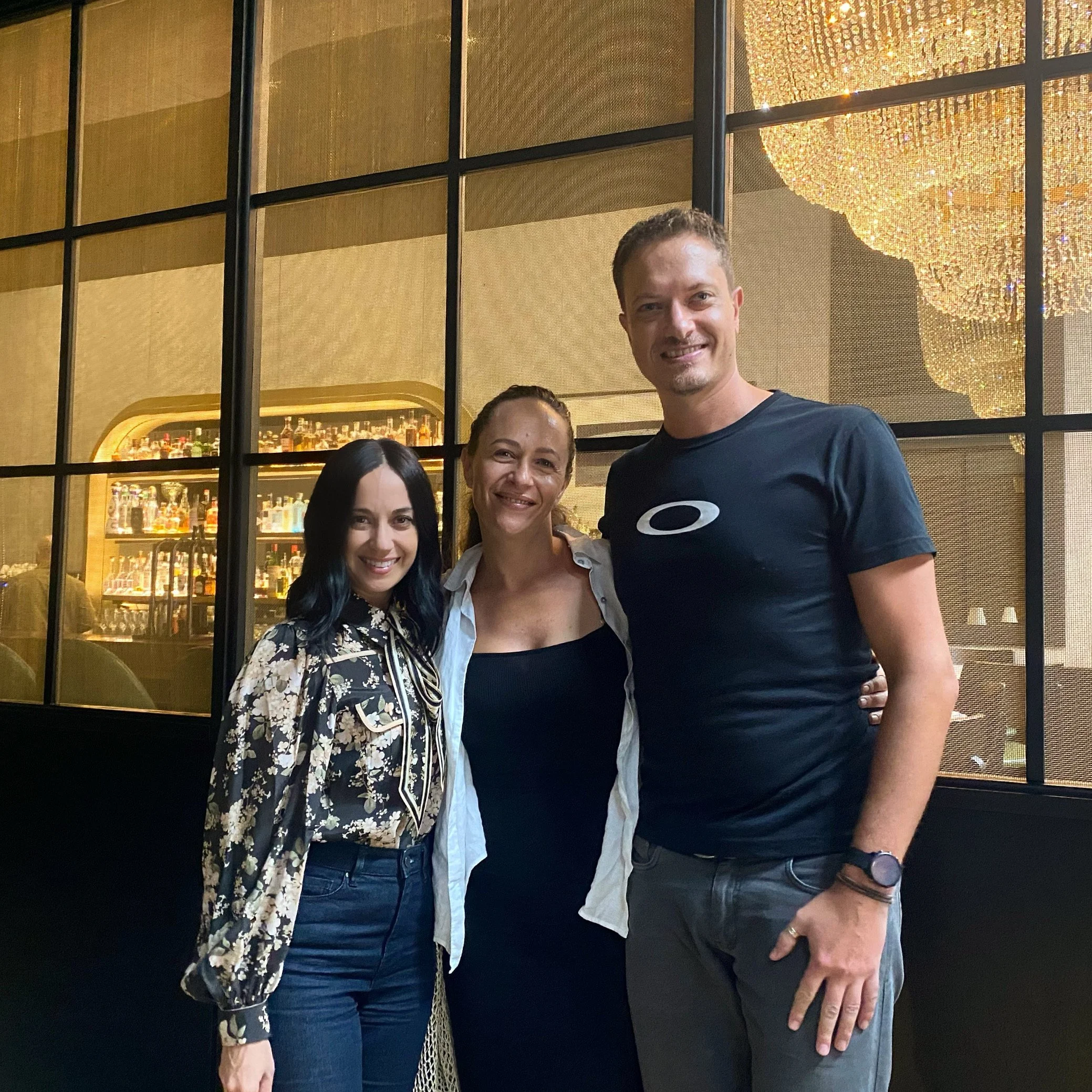 Lunching with clients who flew in to view their property portfolio.