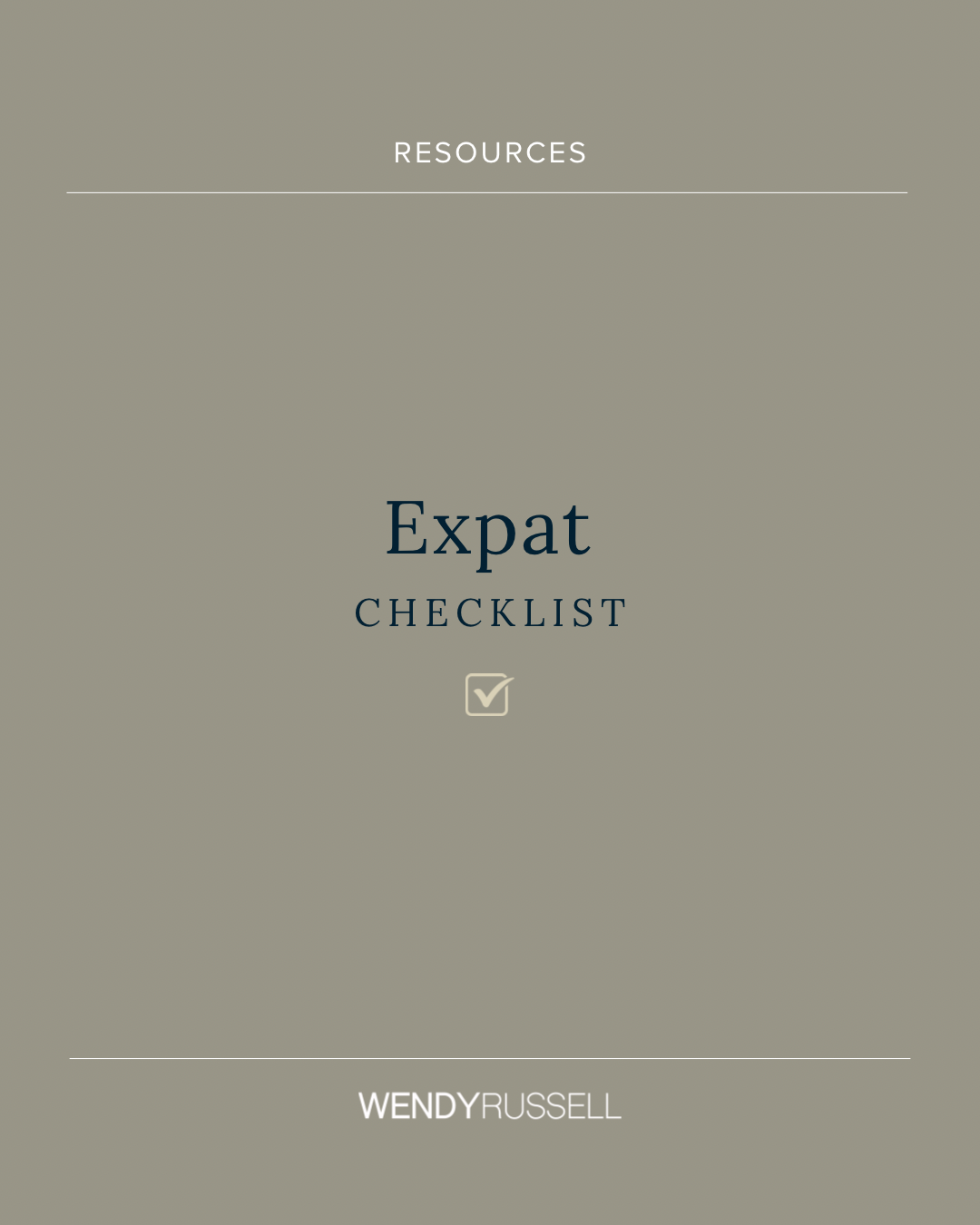 Wendy Russell Expat Checklist