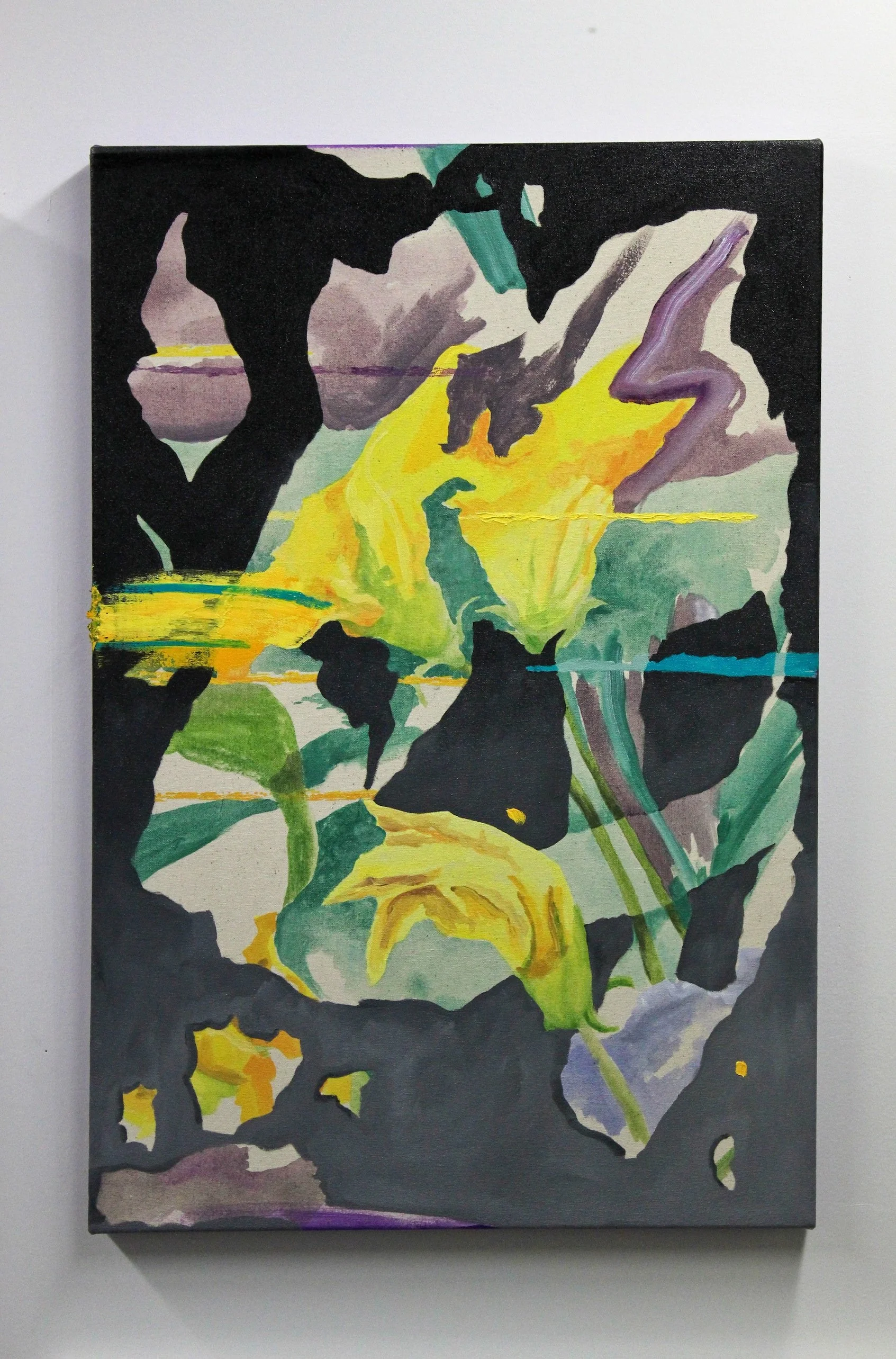 "Breakfast at 603, 2012" Oil and acrylic on canvas. 30 x 20 IN. 2016.