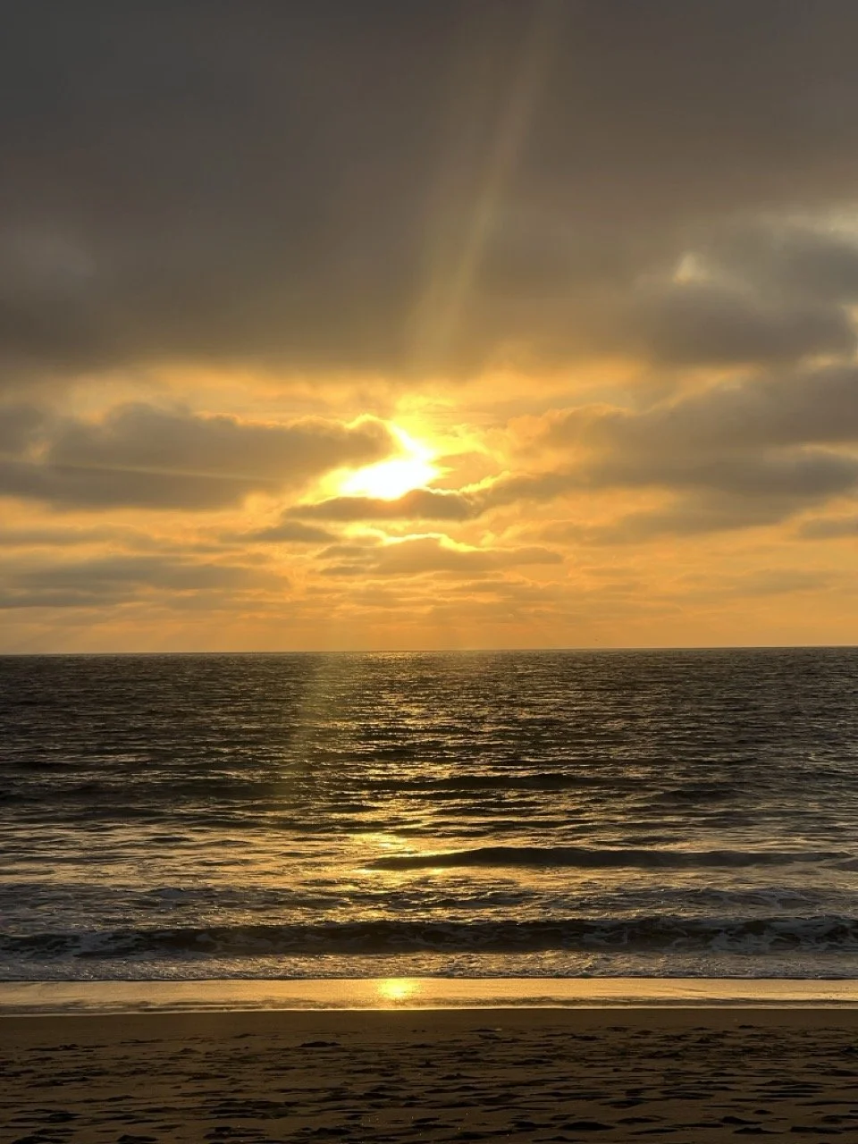 golden sunset over the ocean