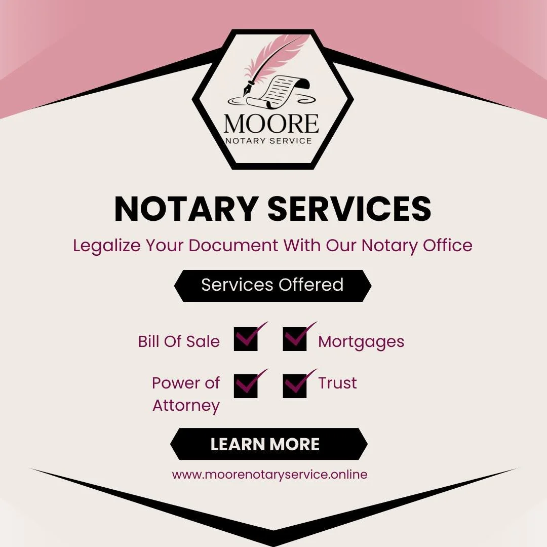 🖋️ Need a document sealed fast?
💻 Remote Notary | MD‑certified
⏰ 10 am&ndash;7 pm (Mon‑Fri) | 10 am&ndash;5 pm (Sat‑Sun)

No travel, no hassle&mdash;just a secure video session and your signature locked down in minutes.

Book your time today, link 