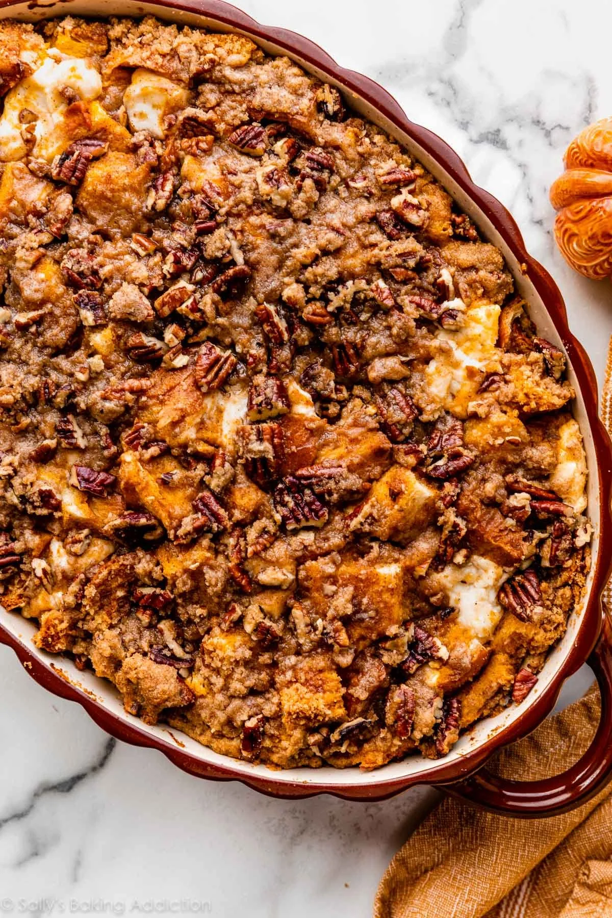 Pumpkin Cream Cheese French Toast Bake