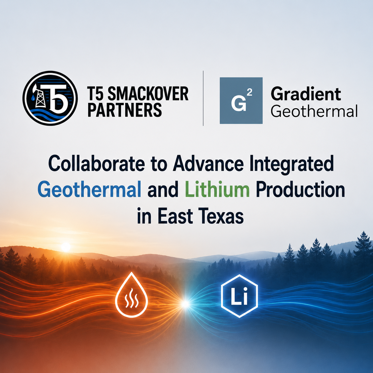 Gradient Geothermal and T5 Smackover Partners Collaborate to Advance Integrated Geothermal and Lithium Production in East Texas