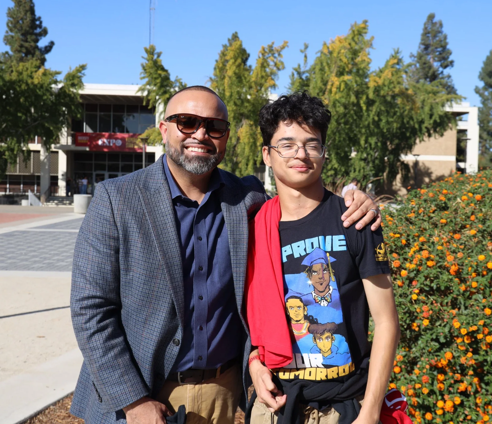 IYT Central Valley Executive Director stands with one of our IYT Brothers in Merced.