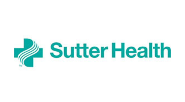 Sutter Health logo with teal cross and swirling lines