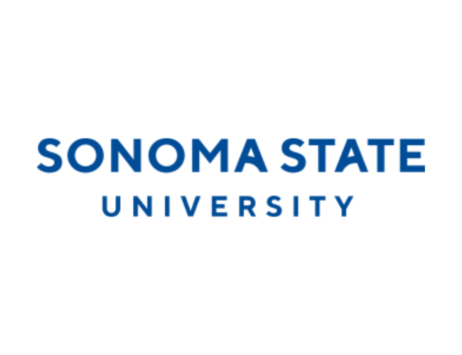 Sonoma State University logo in blue text